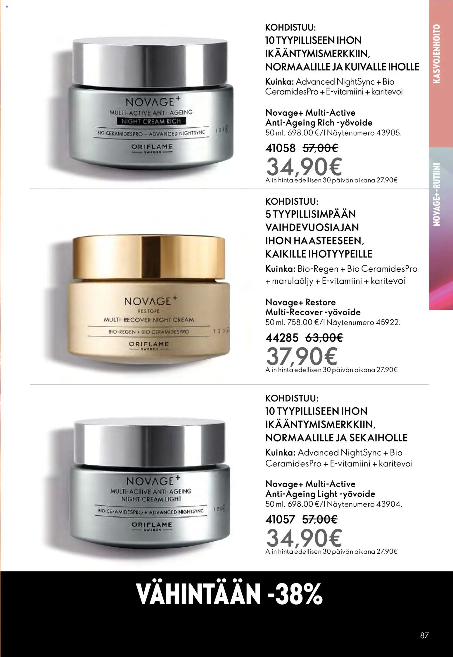 Oriflame - Esite 01 – voimassa 31.12.2025 alkaen | Sivu: 87 | Tuotteet: Yövoide