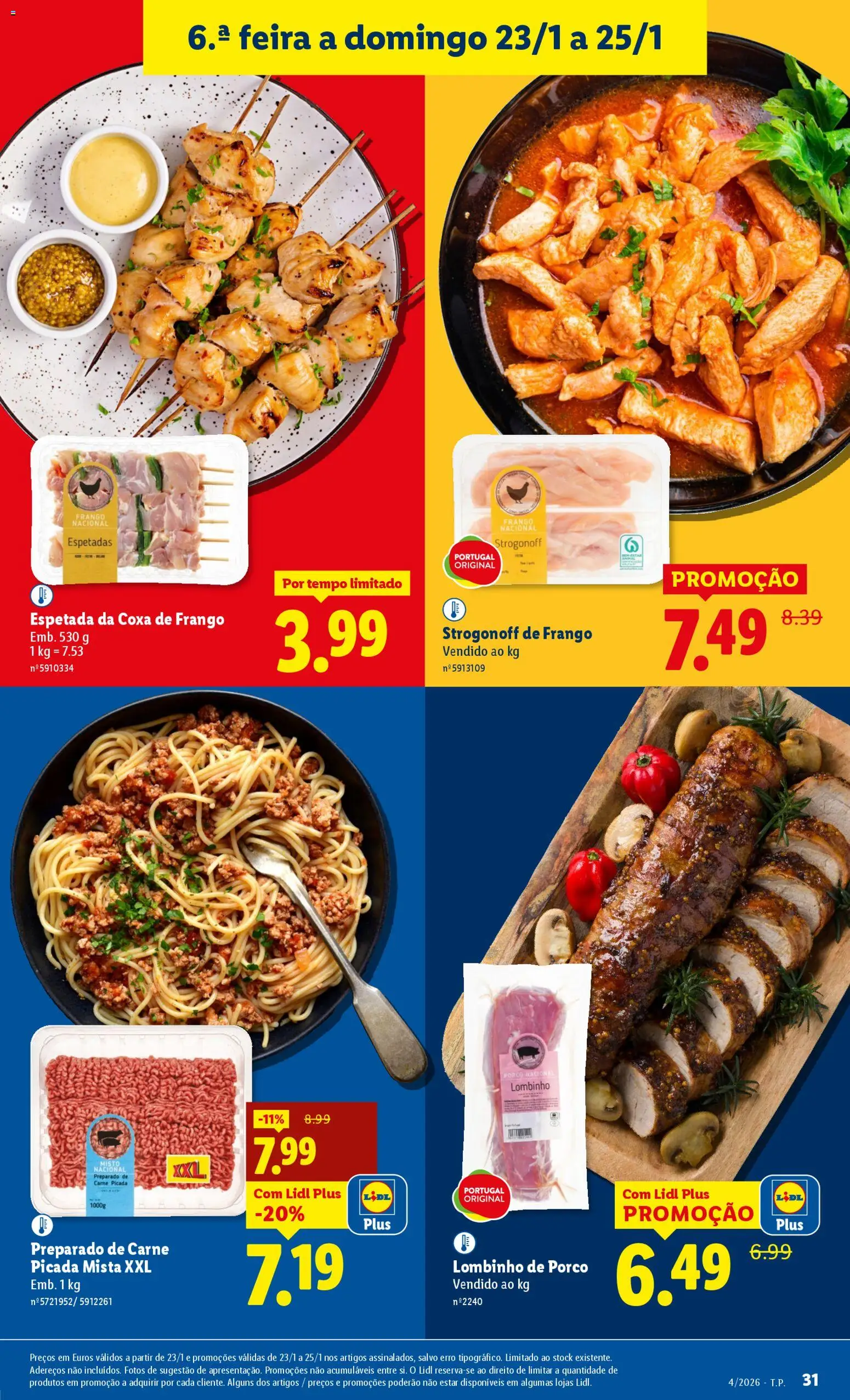 Lidl folheto │ válido de 19.01.2026 | Página: 31 | Produtos: Frango, Carne picada, Carne