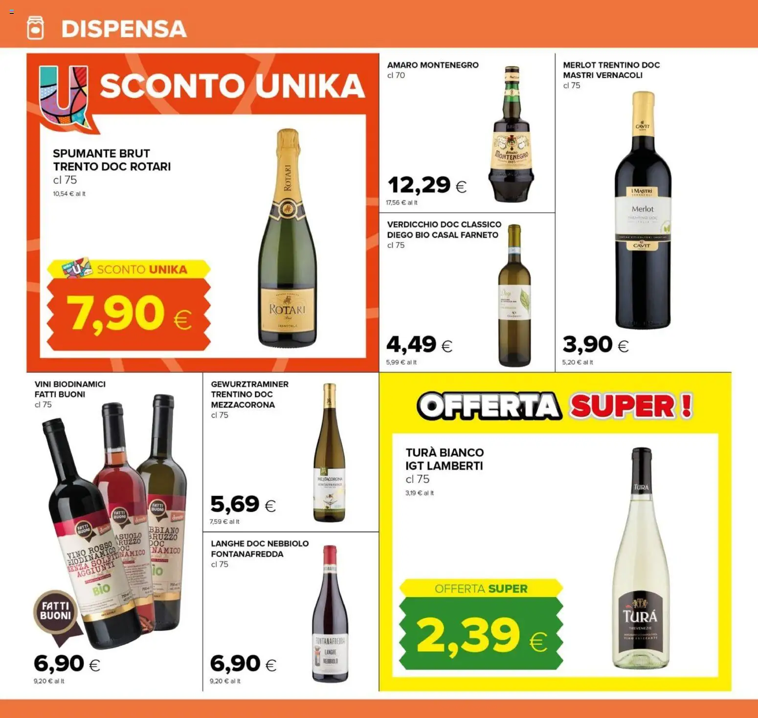 Volantino Tigre del 23.04.2026 | Pagina: 16 | Prodotti: Vino, Spumante, Vino rosso, Amaro