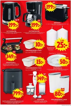 KAFFEBRYGGARE, ICA. Brygger upp till 12 koppar. Automatisk avstängning efter 40 min. Droppstopp. 800 W. Ord pris 299:-/st. 30dgr.pris 299:-/st. - Förhandsvisning av reklamblad från butik ICA Maxi aktuell från 20.10.2025 | Sida: 12