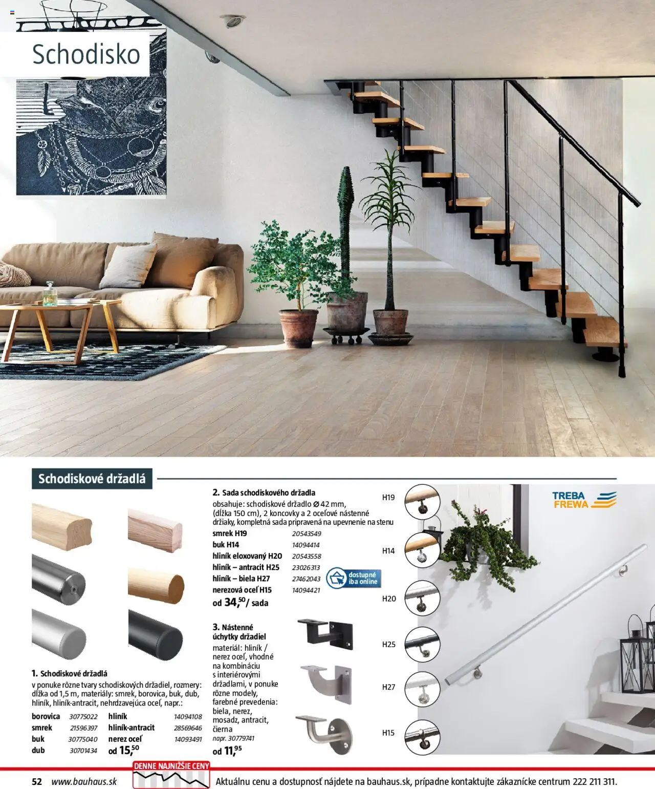 Nové Bauhaus akcie – leták je platný od 08.09.2025 | Strana: 52 | Produkty: Úchytky