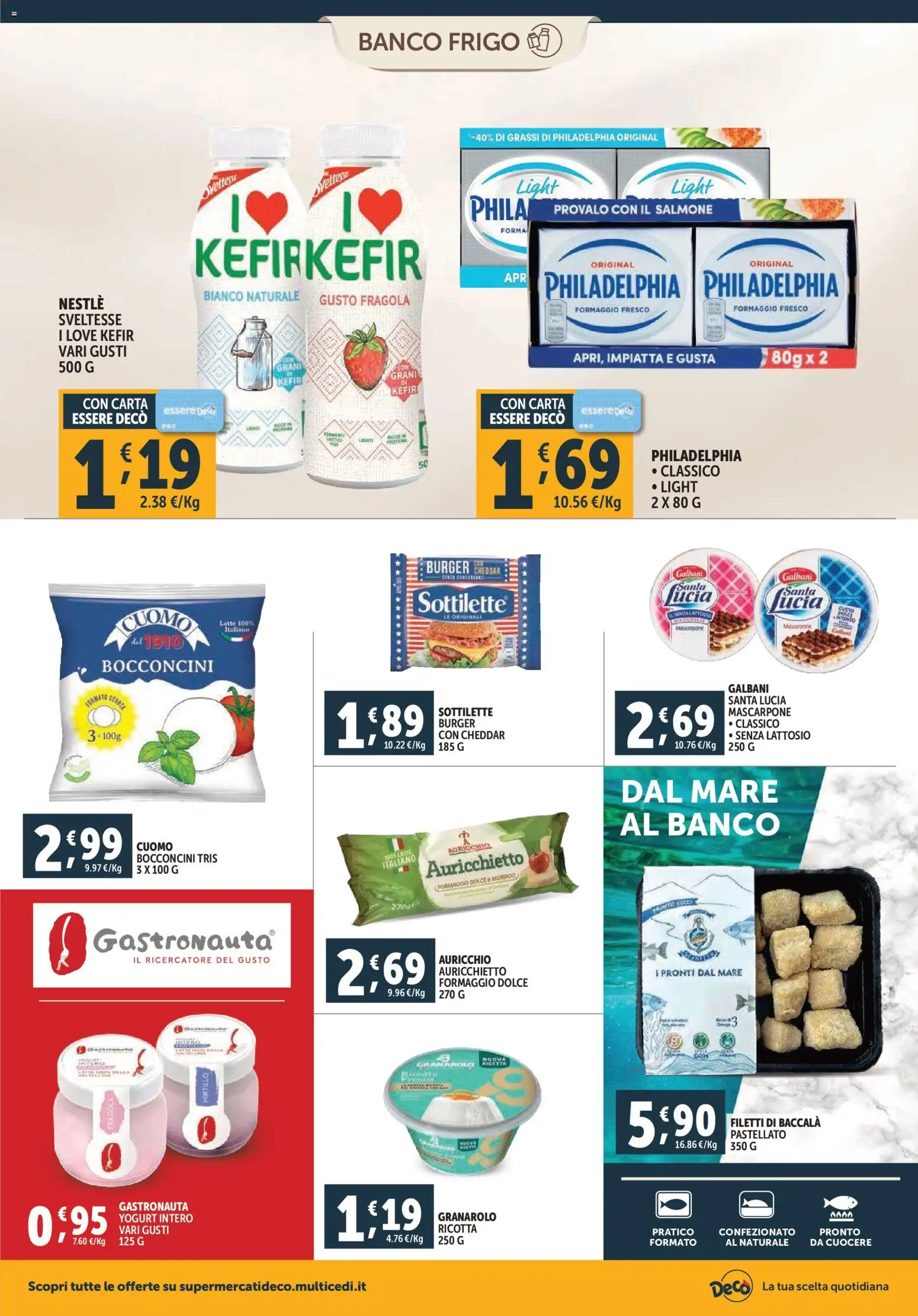 Volantino Decò del 20.11.2025 | Pagina: 6 | Prodotti: Yogurt, Salmone, Ricotta, Mascarpone