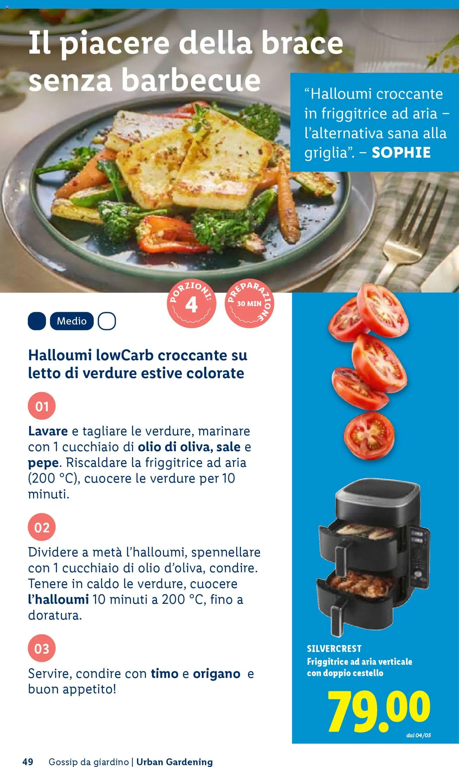 Volantino Lidl del 23.04.2026 | Pagina: 49 | Prodotti: Friggitrice ad aria, Verdure, Olio, Friggitrice