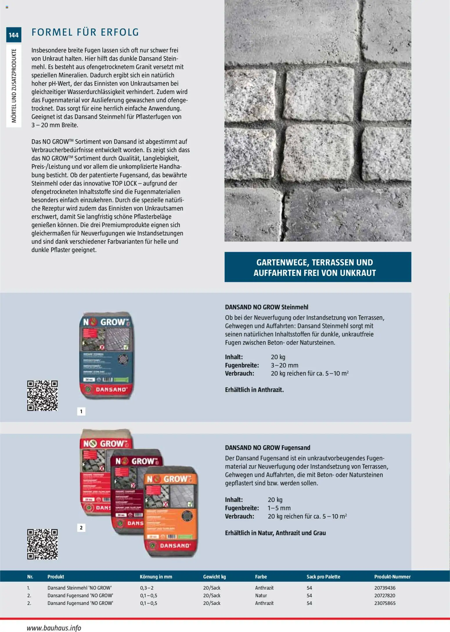 Bauhaus Gartenbaumaterialien gültig ab 01.04.2026 | Seite: 144 | Produkte: Gewicht