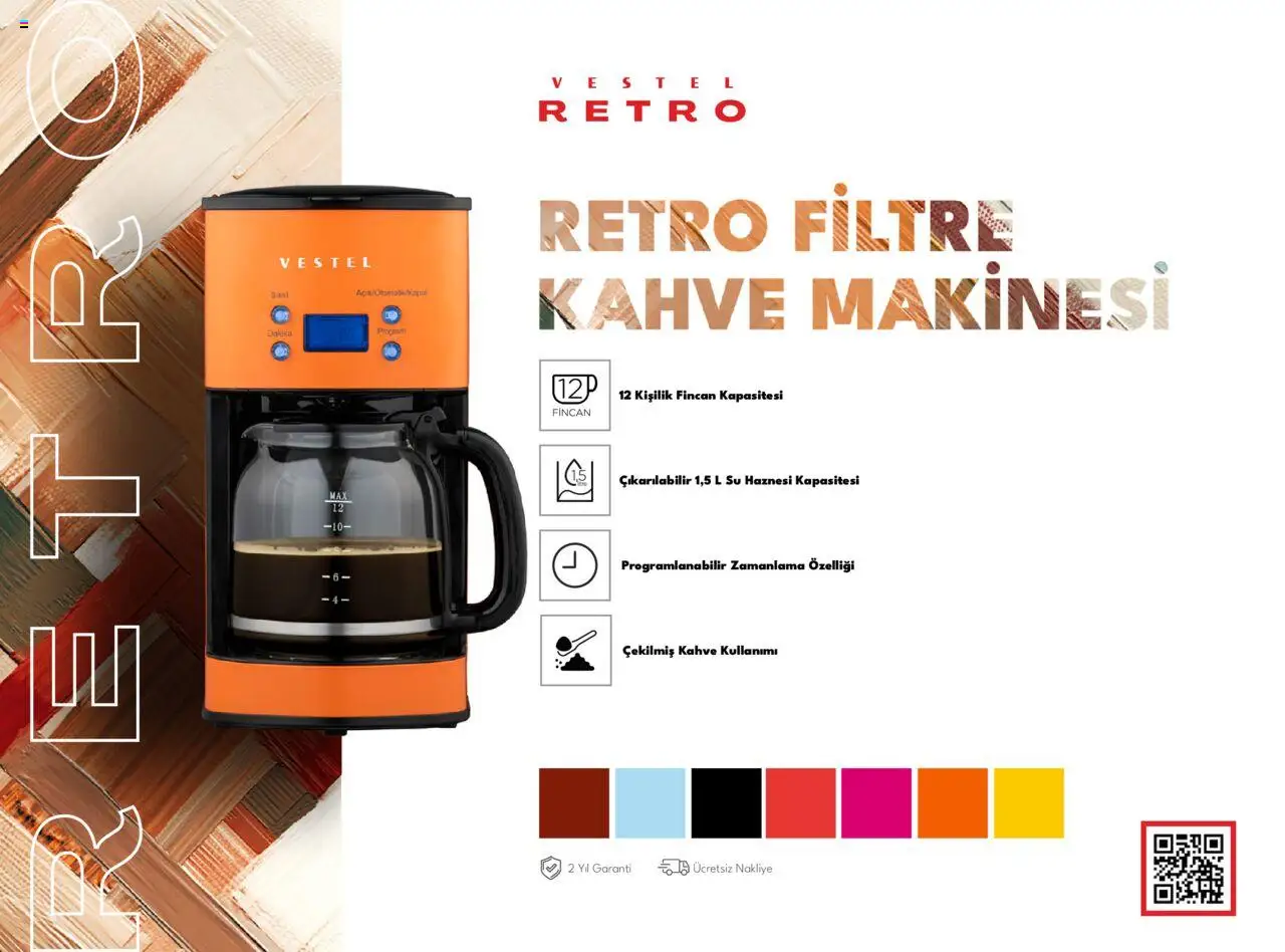 Vestel Retro Katalog - 06.08.2024 tarihinden itibaren geçerlidir | Sayfa: 22 | Ürünler: Kahve, Su, Saat, Kahve makinesi