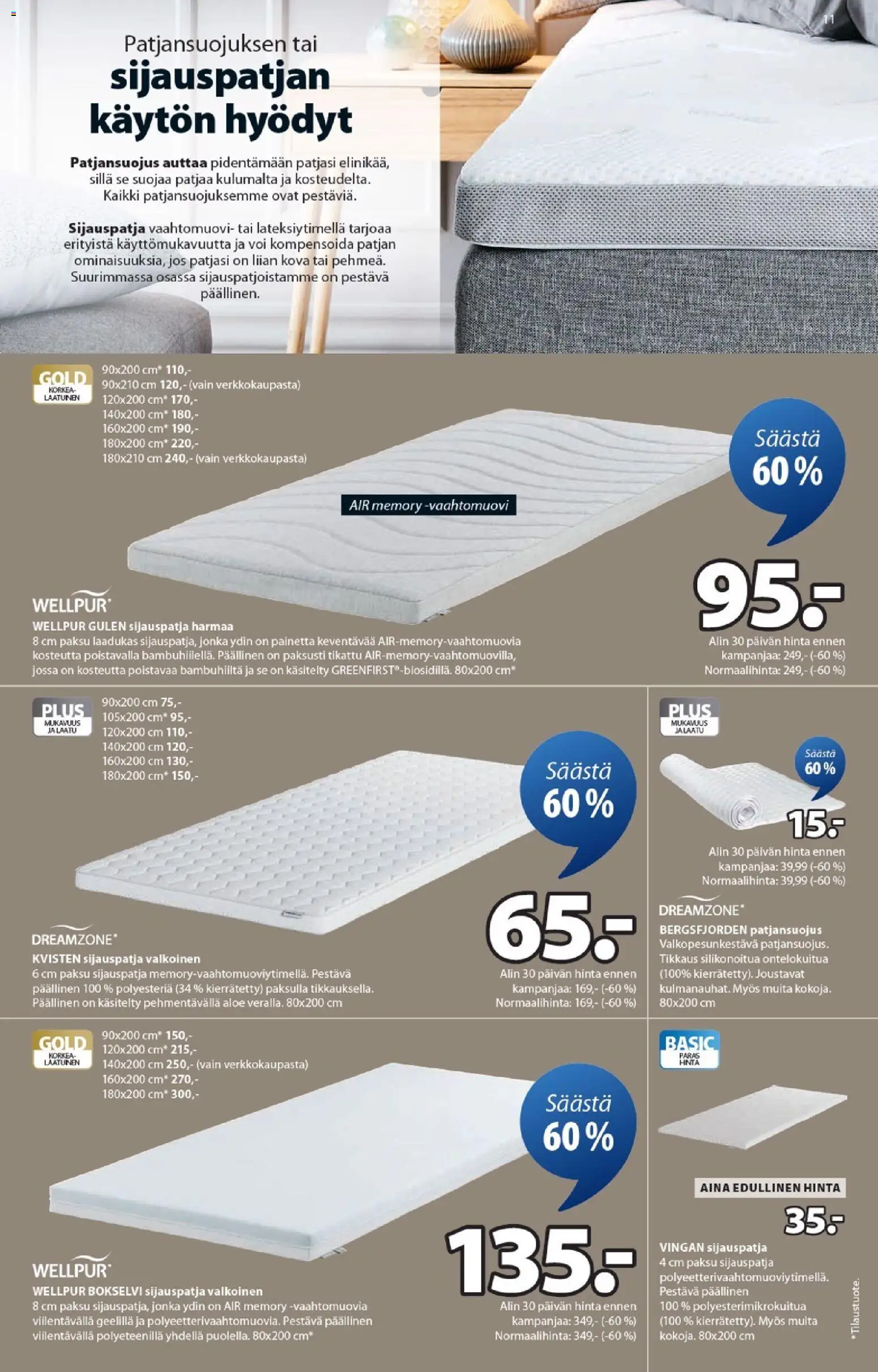 JYSK - Tarjoukset – voimassa 05.03.2026 alkaen | Sivu: 11 | Tuotteet: Voi