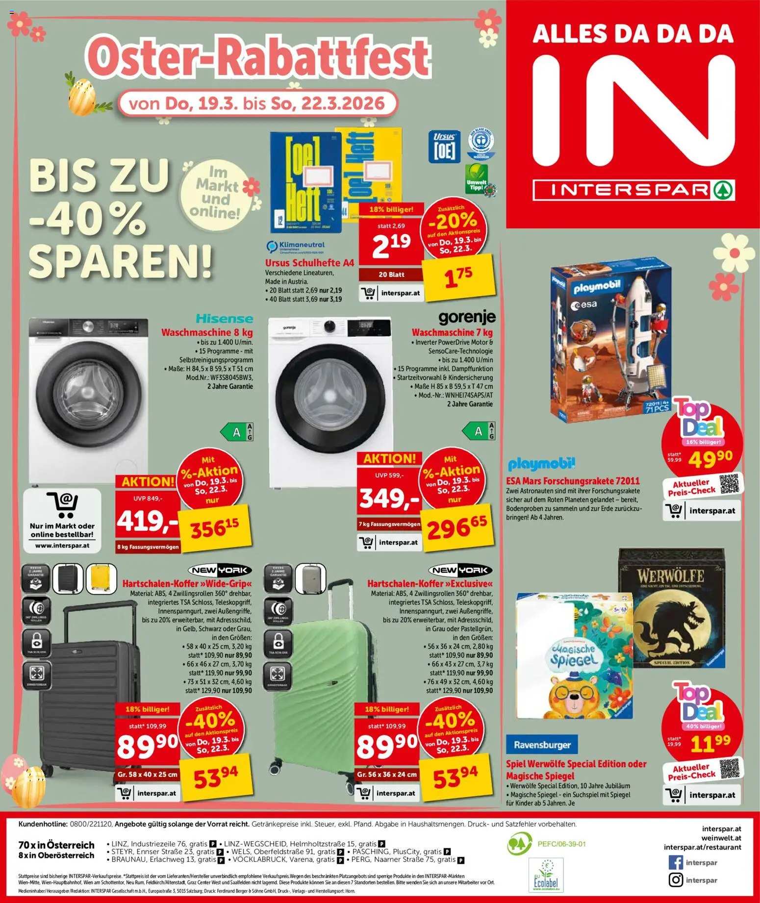 Interspar Flugblatt - Oberösterreich gültig ab 17.03.2026 | Seite: 16 | Produkte: Spiel, Waschmaschine, Spiegel