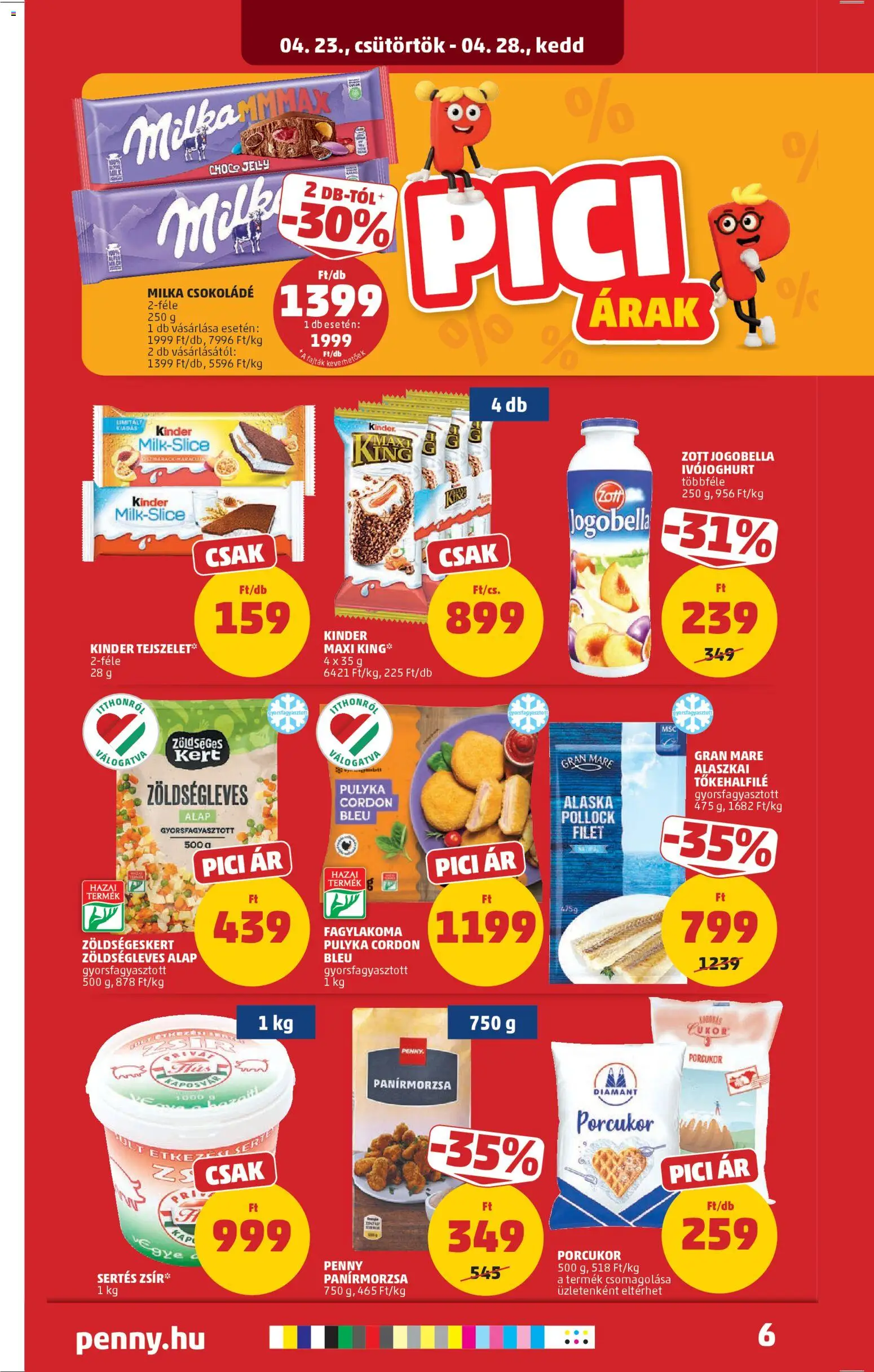 PENNY akciós ujság - amely érvényes a következő dátumtól: 23.04.2026 | Oldal: 8 | Termékek: Ivójoghurt, Porcukor, Csokoládé, Panírmorzsa