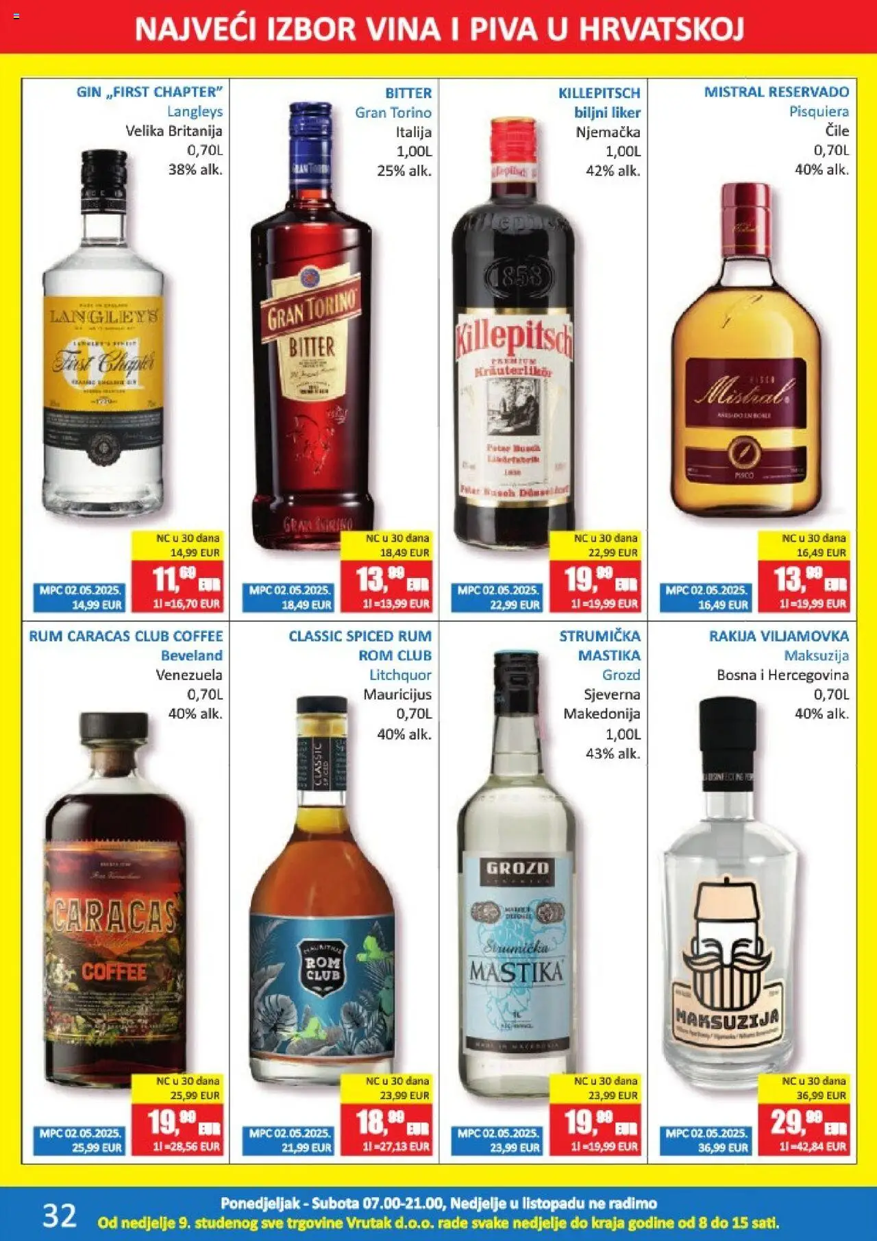 Vrutak katalog | vrijedi od 13.10.2025 | Stranica: 32 | Proizvodi: Gin, Liker, Rakija, Rum
