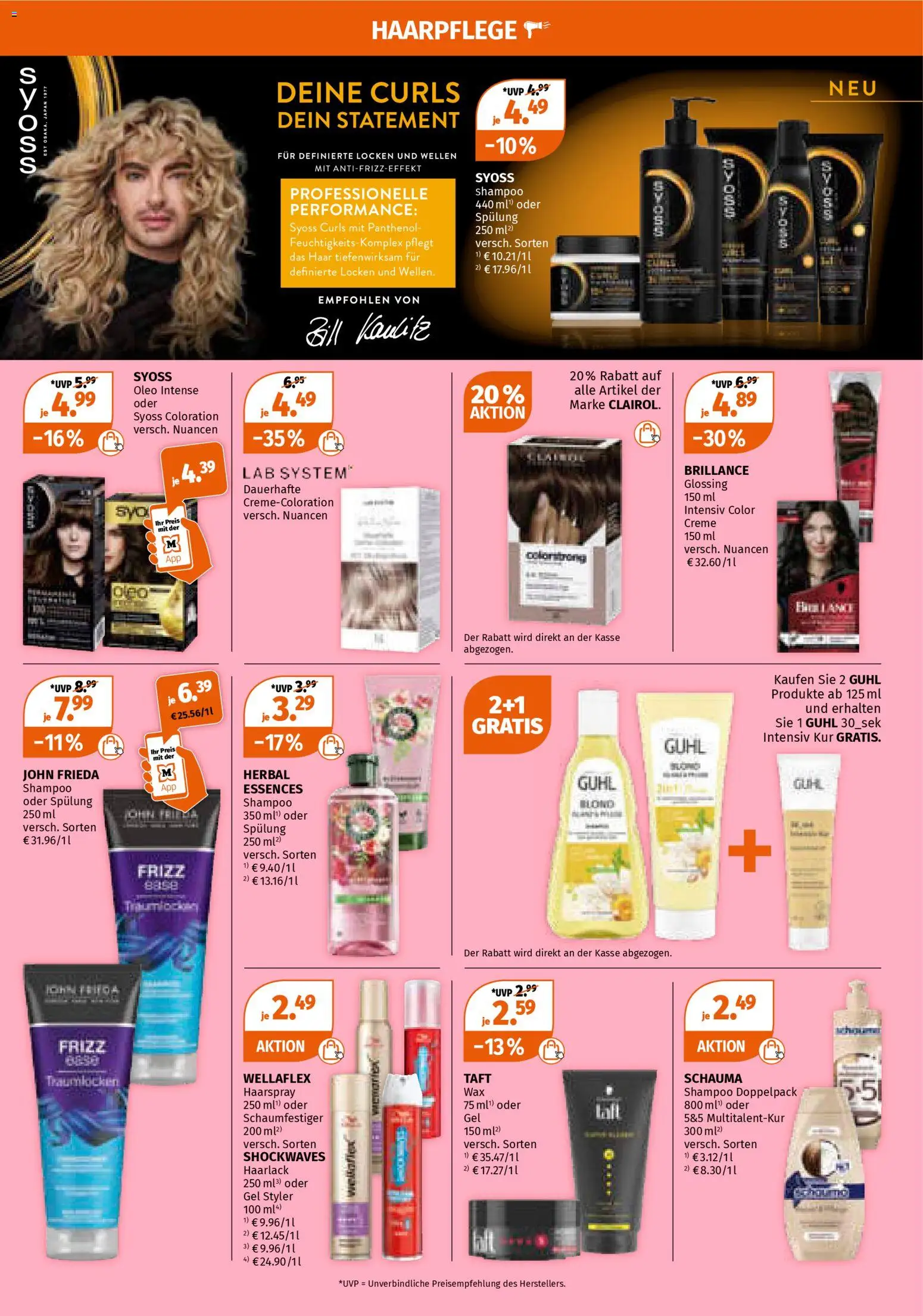 Müller Prospekt 	 – gültig ab 27.10.2025 | Seite: 5 | Produkte: Shampoo, Spülung, Haarspray, Creme