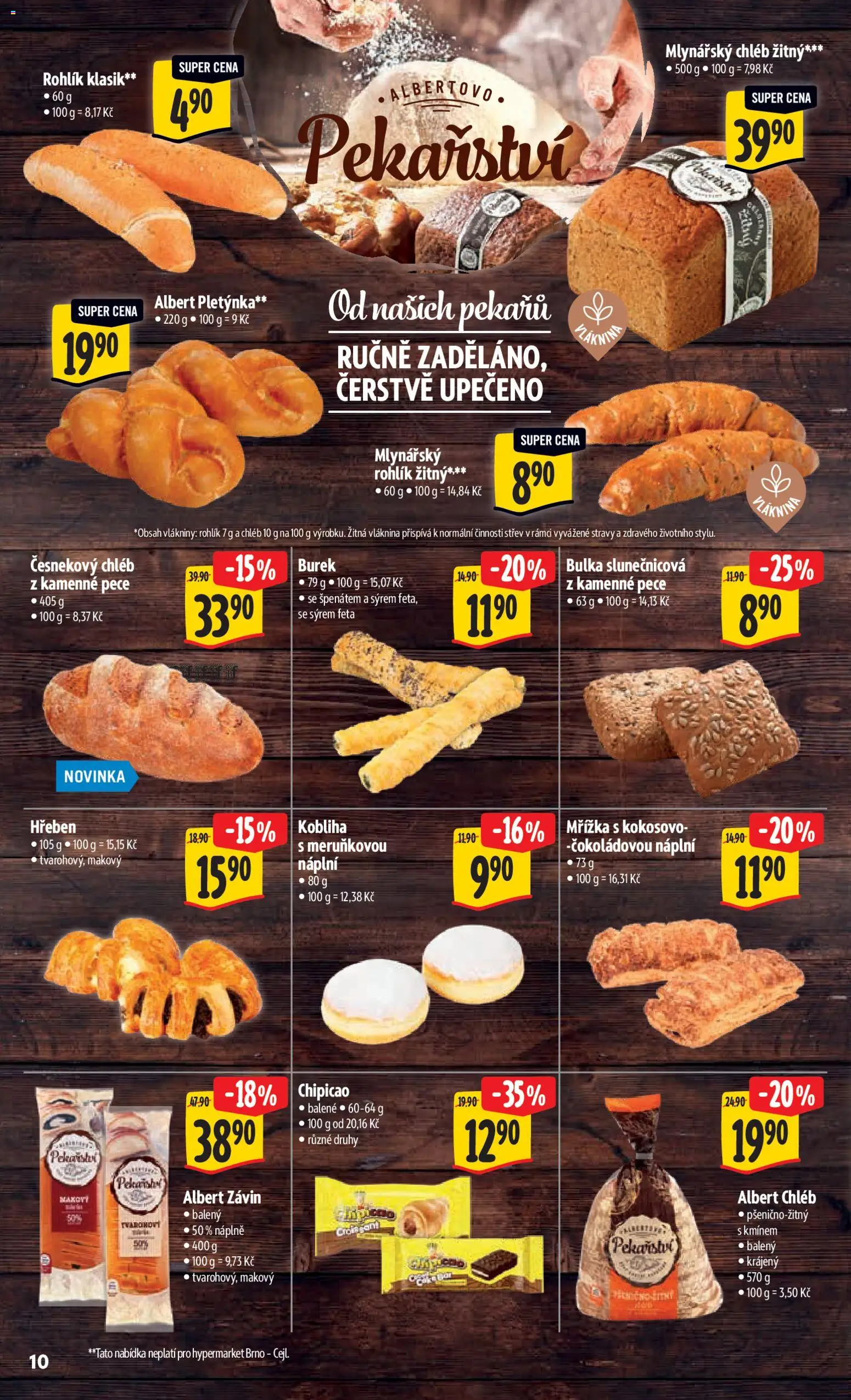 Albert leták - Hypermarket od 28.01.2026 | Strana: 17 | Produkty: Rohlík, Burek, Feta, Hřeben