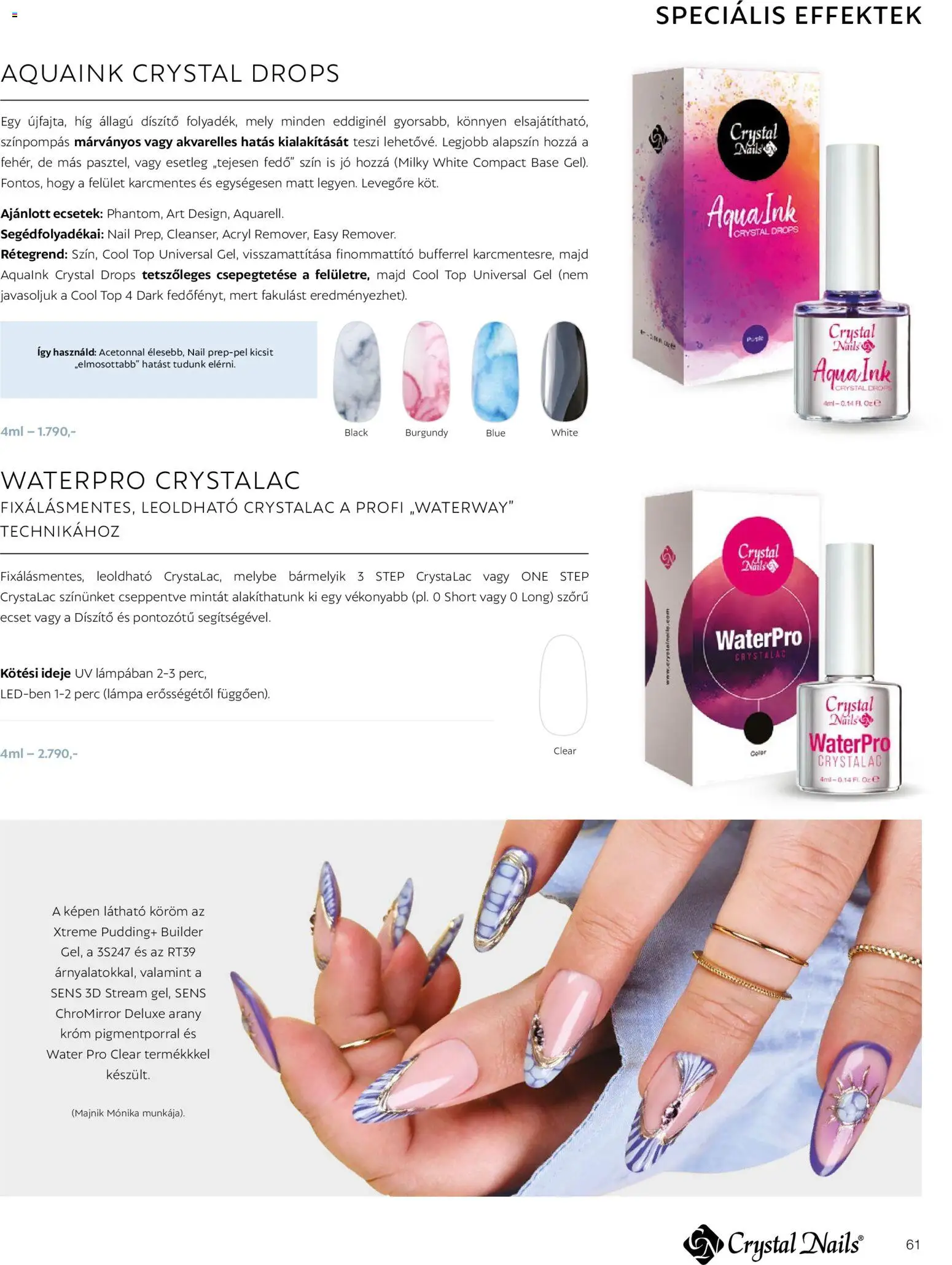 Crystal Nails akciós ujság - amely érvényes a következő dátumtól: 09.03.2026 | Oldal: 61 | Termékek: Lámpa, Ecset