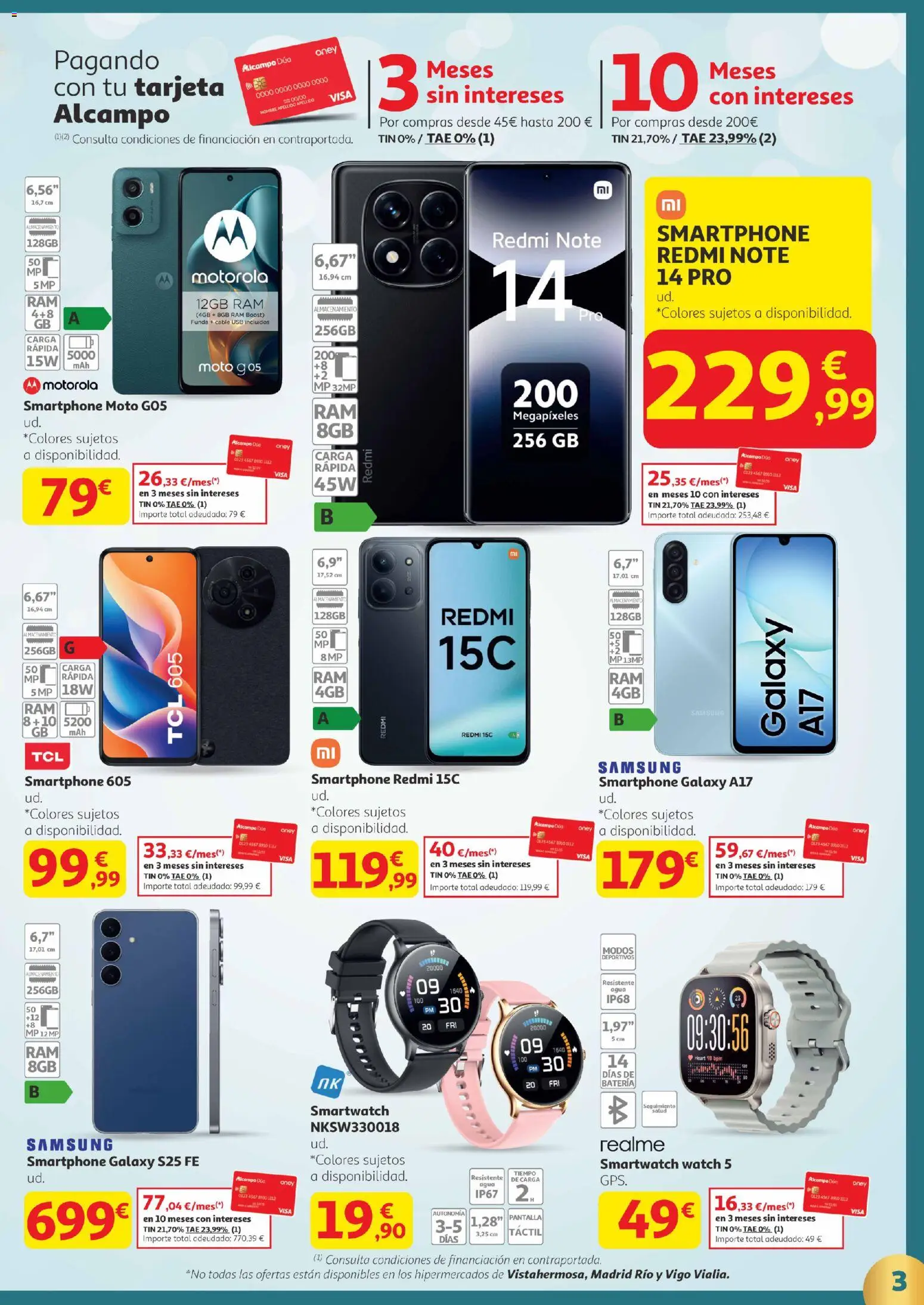 Alcampo - Canarias │ válido desde el 02.12.2025 | Página: 3 | Productos: Smartphone, Funda, USB, Batería