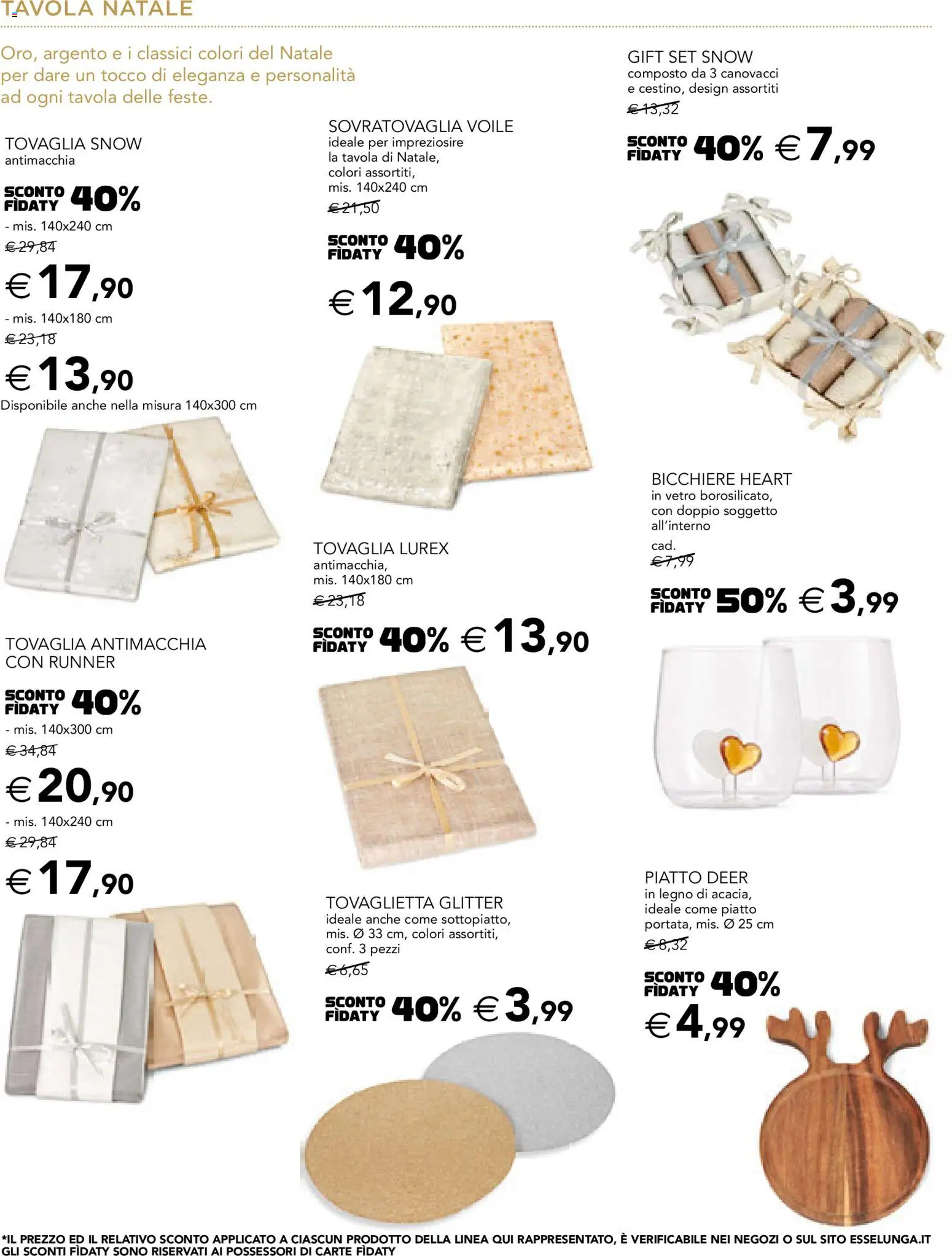 Volantino Esselunga S del 03.11.2025 | Pagina: 4 | Prodotti: Piatto, Tovaglia