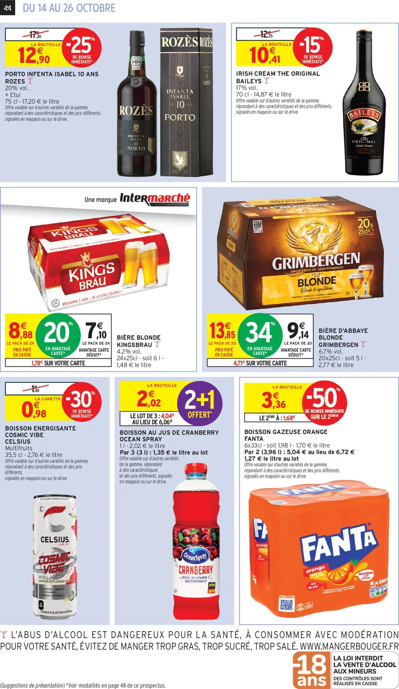 {H1} | Page: 44 | Produits: Orange, Liqueur, Bière blonde, Bière