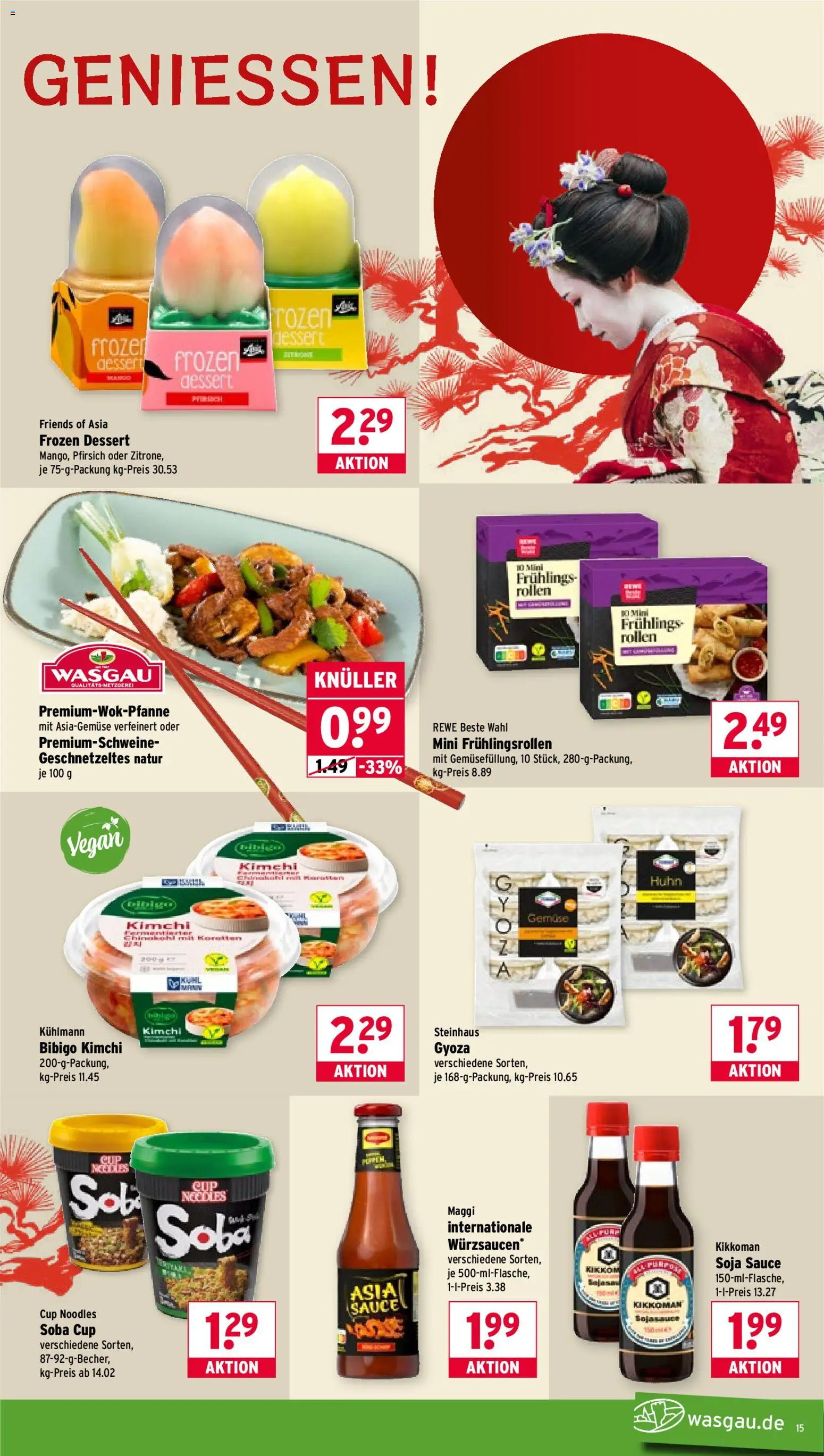 Wasgau Prospekt 	 – gültig ab 02.03.2026 | Seite: 15 | Produkte: Maggi, Gemüse, Pfirsich, Chinakohl
