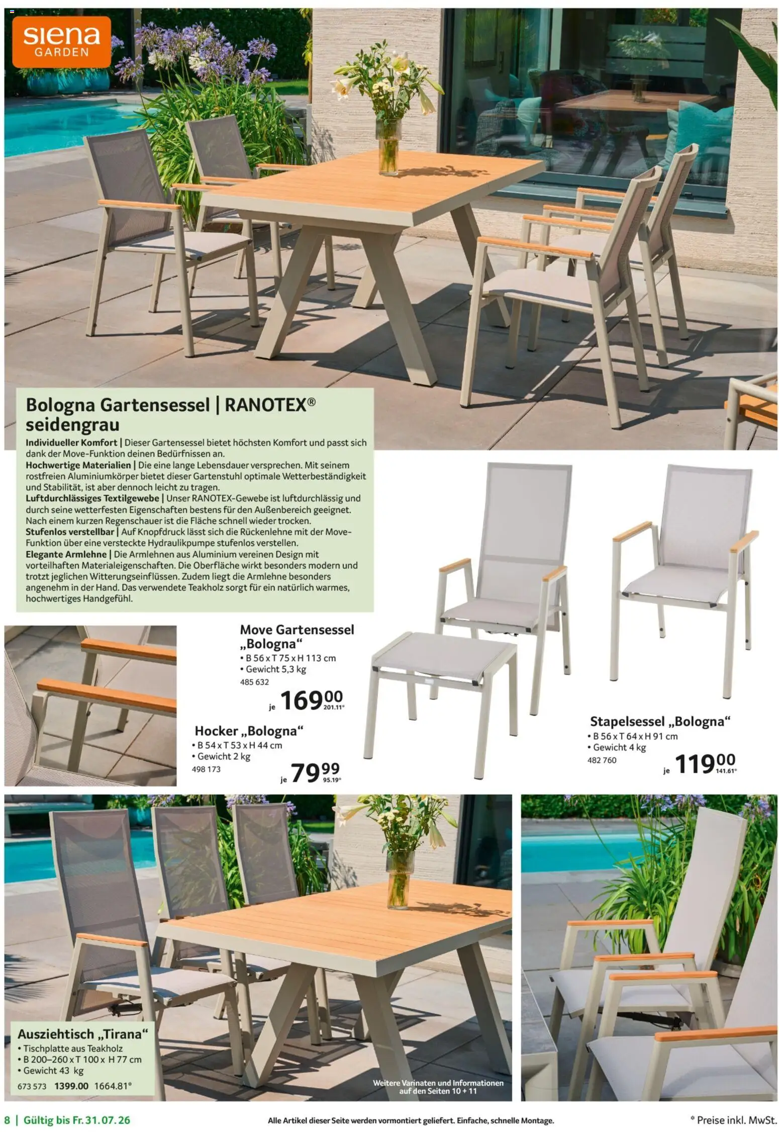 Selgros Garten Exklusiv – gültig ab 19.07.2026 | Seite: 8 | Produkte: Gewicht, Hocker