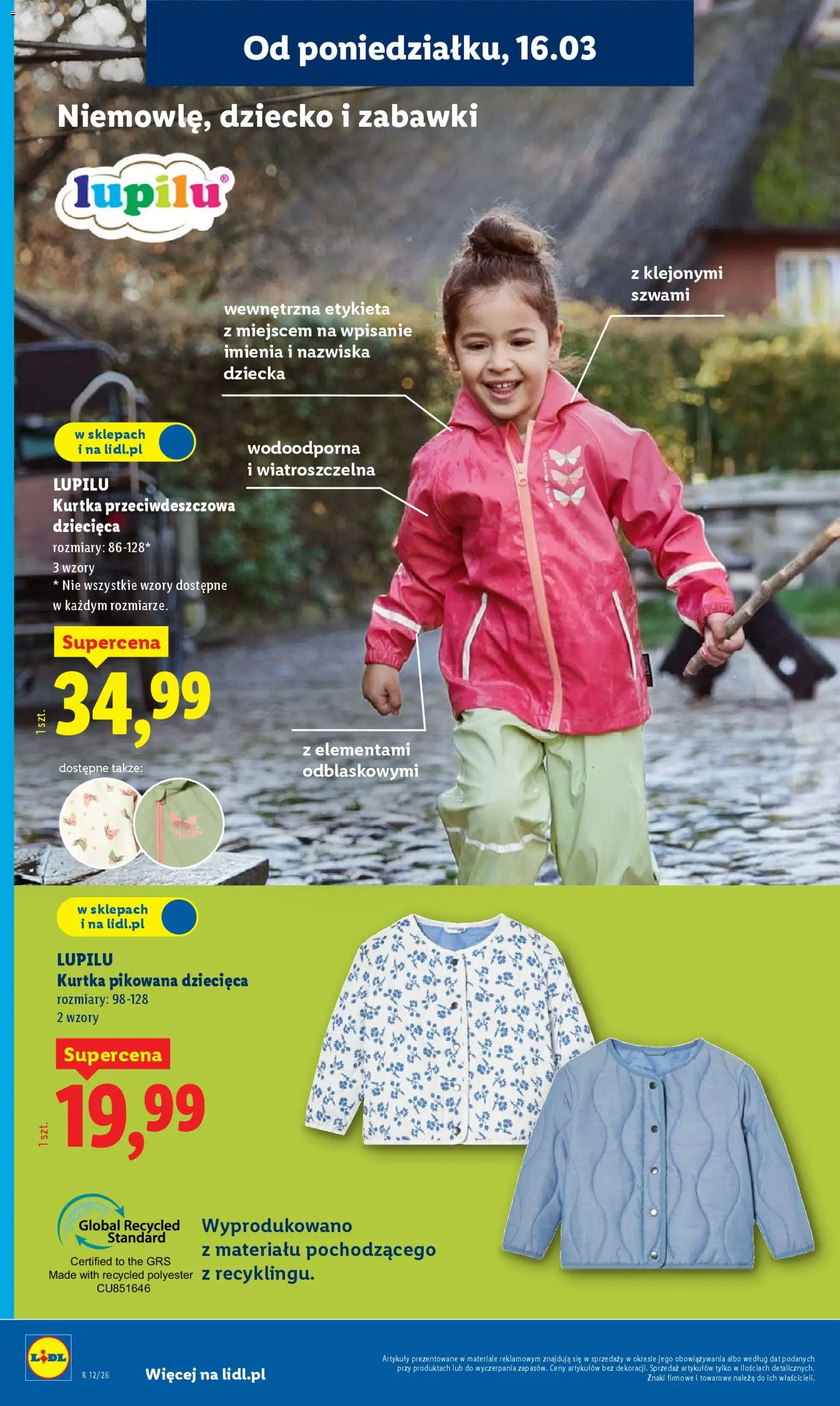 Lidl Katalog od 16.03.2026 | Strona: 32 | Produkty: Kurtka