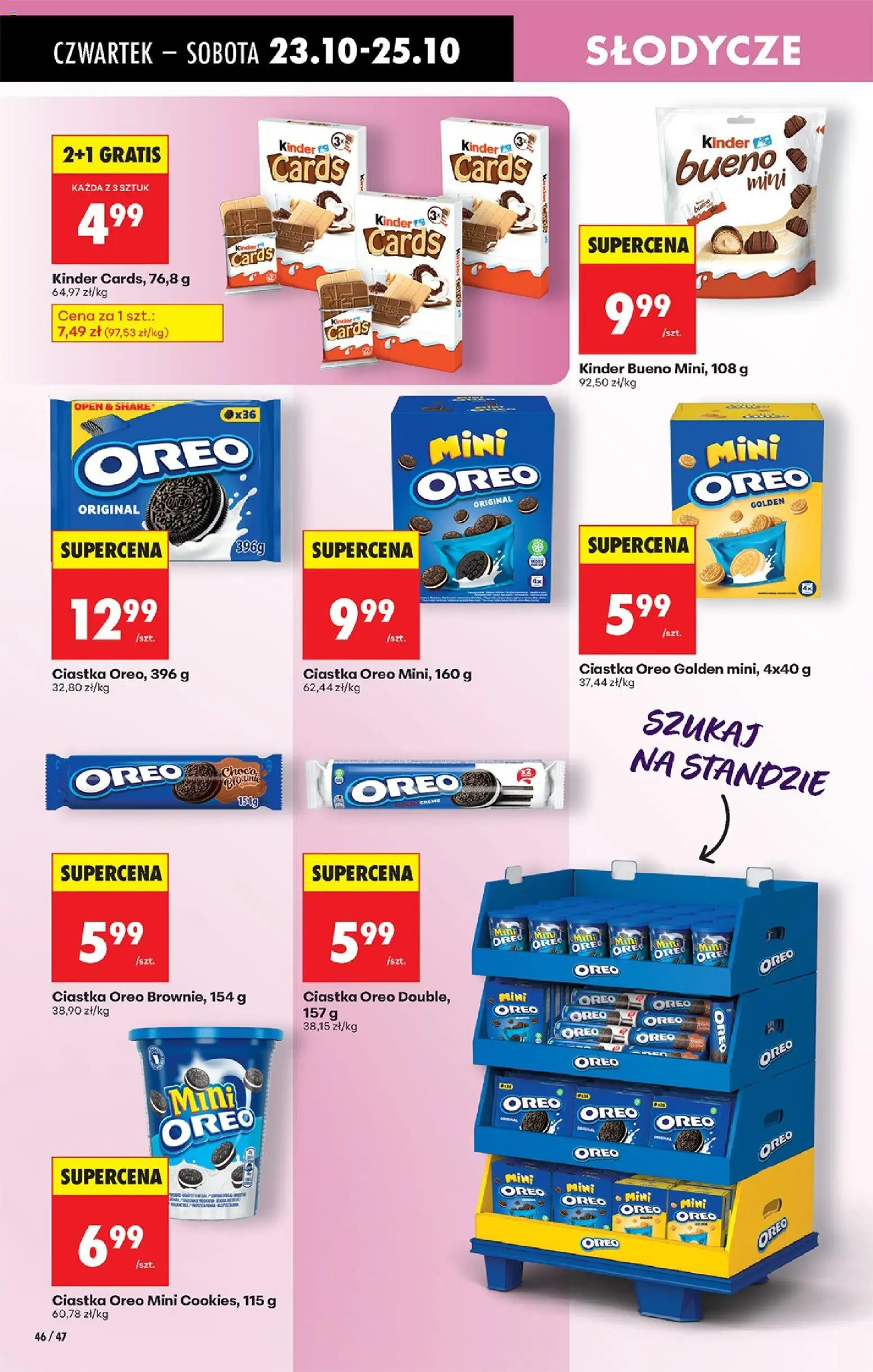 Biedronka gazetka - Oferta w tym tygodniu od 23.10.2025 | Strona: 60 | Produkty: Kinder Bueno, Brownie, Ciastka, Kinder cards