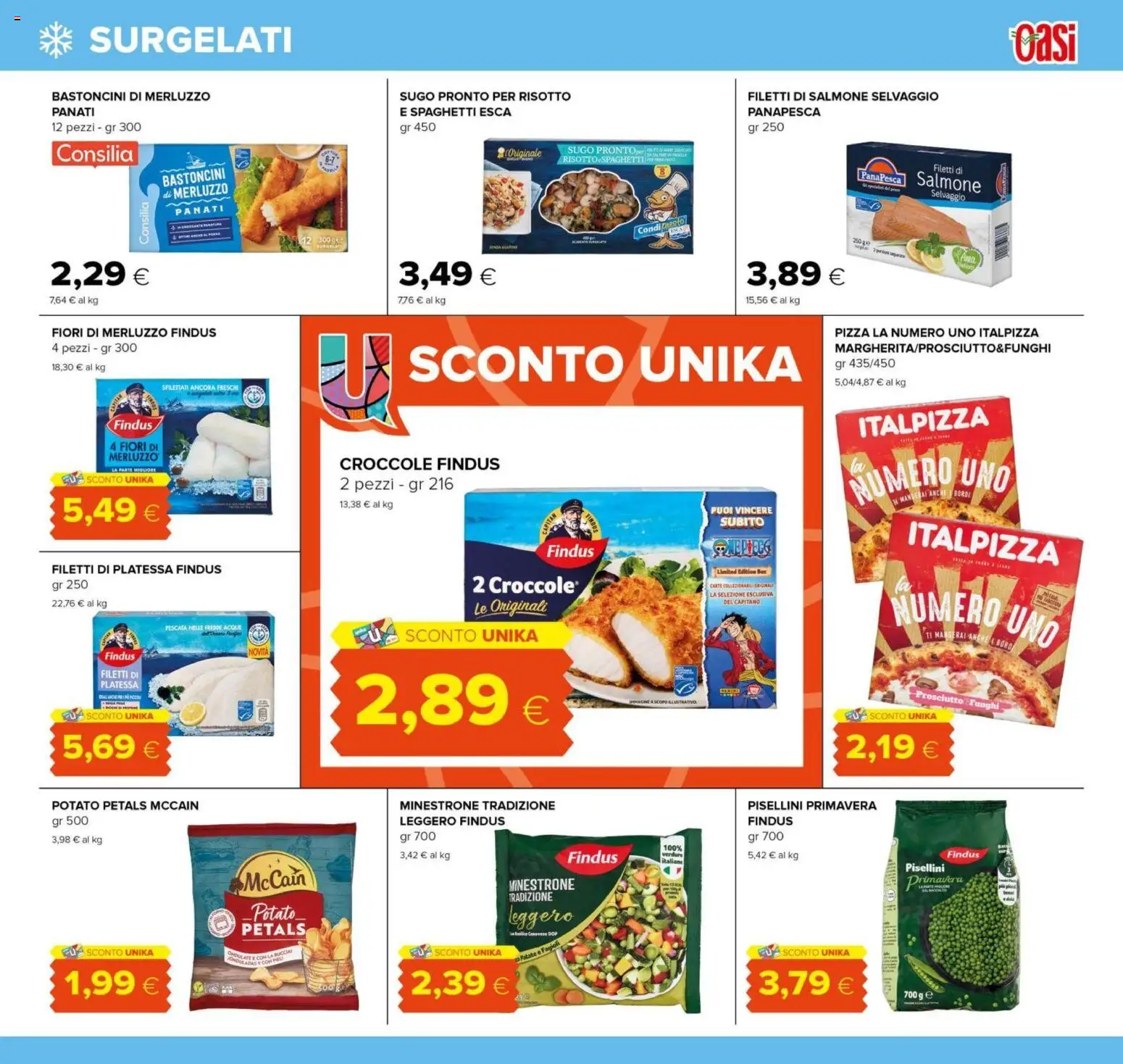 Volantino Oasi del 29.01.2026 | Pagina: 11 | Prodotti: Minestrone, Merluzzo, Funghi, Sugo