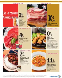 E.Leclerc - Prévisualisation de PORC : POITRINE ENTIÈRE AVEC OS(1), Caissette d'un kilo minimum de poitrine entière de porc avec os valide à partir de 10.02.2026 | Page: 5 | Produits: Crevettes, Porc, Riz, Nouilles