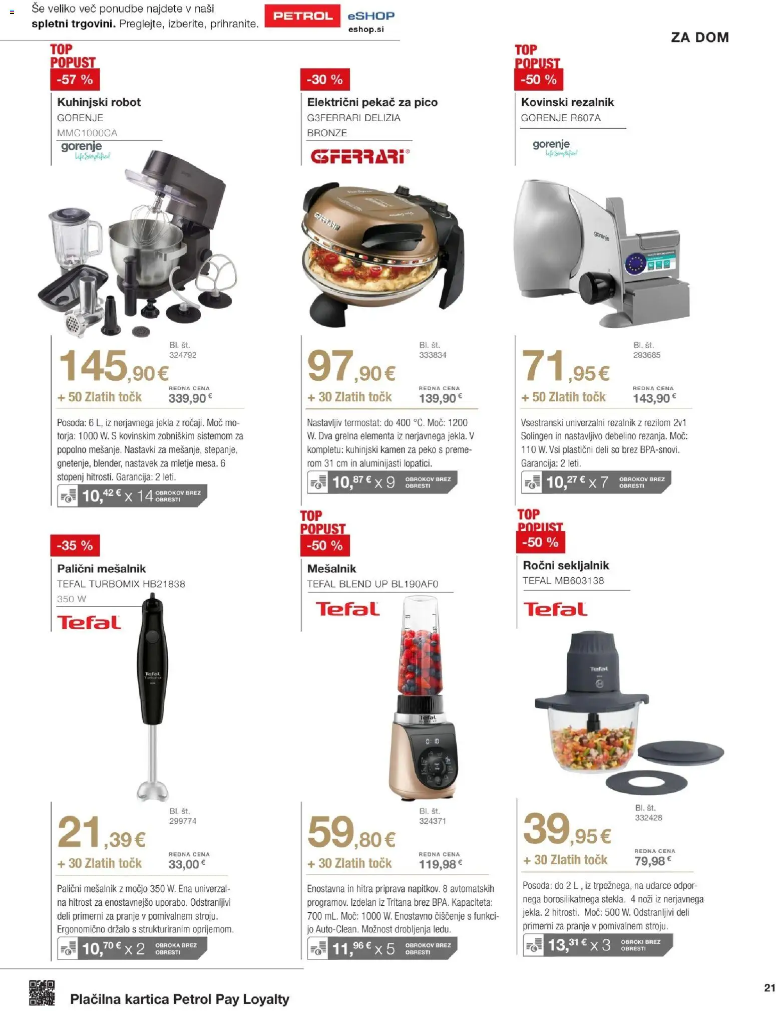 Novi Petrol katalog ponudbe – veljaven od 02.02.2026 | Stran: 21 | Izdelki: Mesalnik, Rezalnik, Termostat, Robot