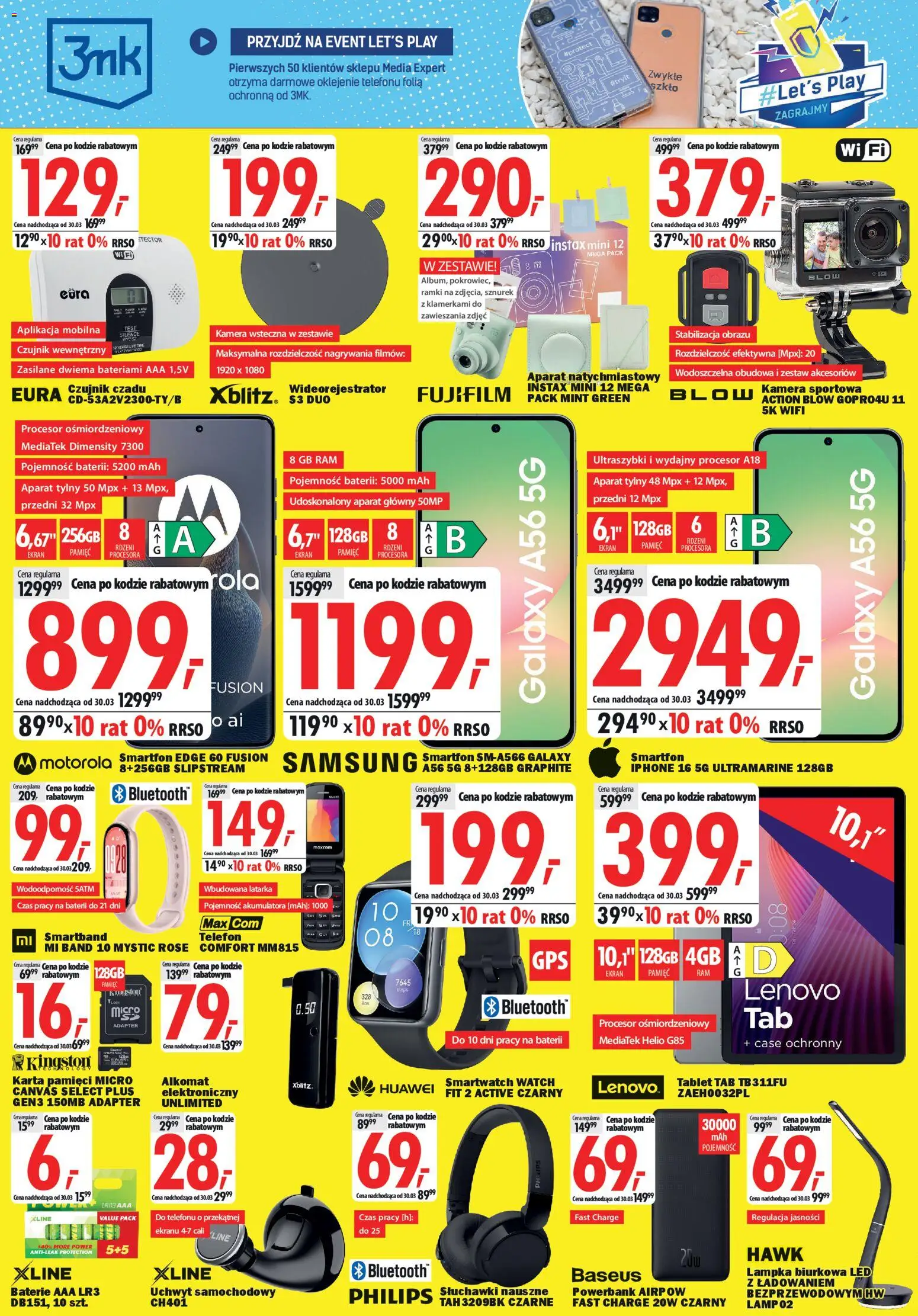 Mediaexpert promocje - Wielkie otwarcie Przemyśl od 19.03.2026 | Strona: 4 | Produkty: Telefon, Smartfon, Baterie, Smartband