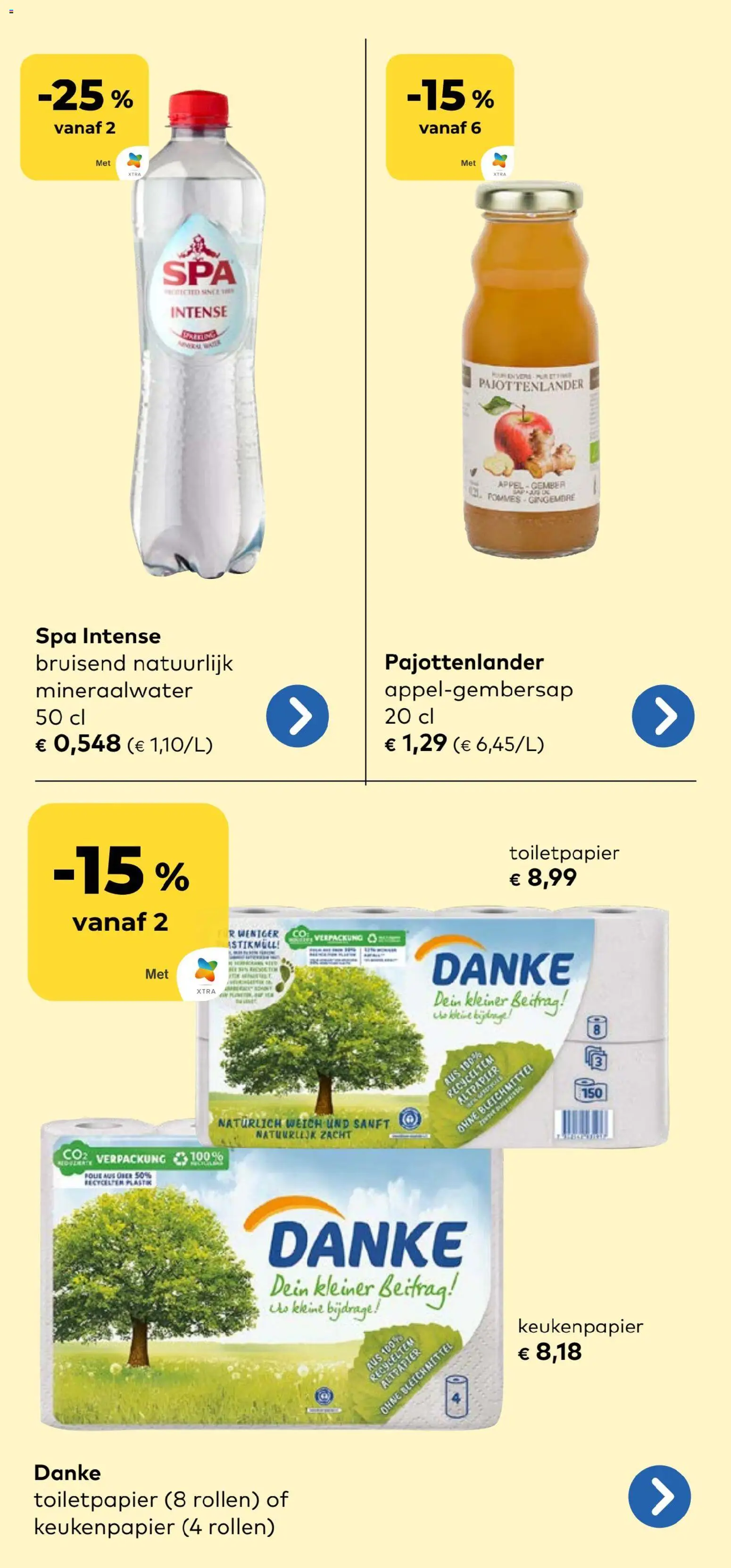 {H1} | Pagina: 13 | Producten: Gember, Appel, Mineraalwater, Keukenpapier