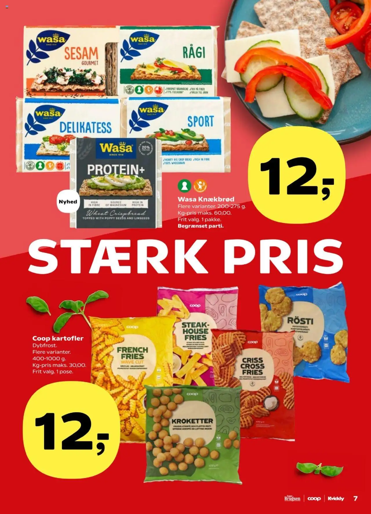 Kvickly tilbudsavis – gyldig fra 03.10.2025 | Side: 7 | Produkter: Kartofler, Knækbrød