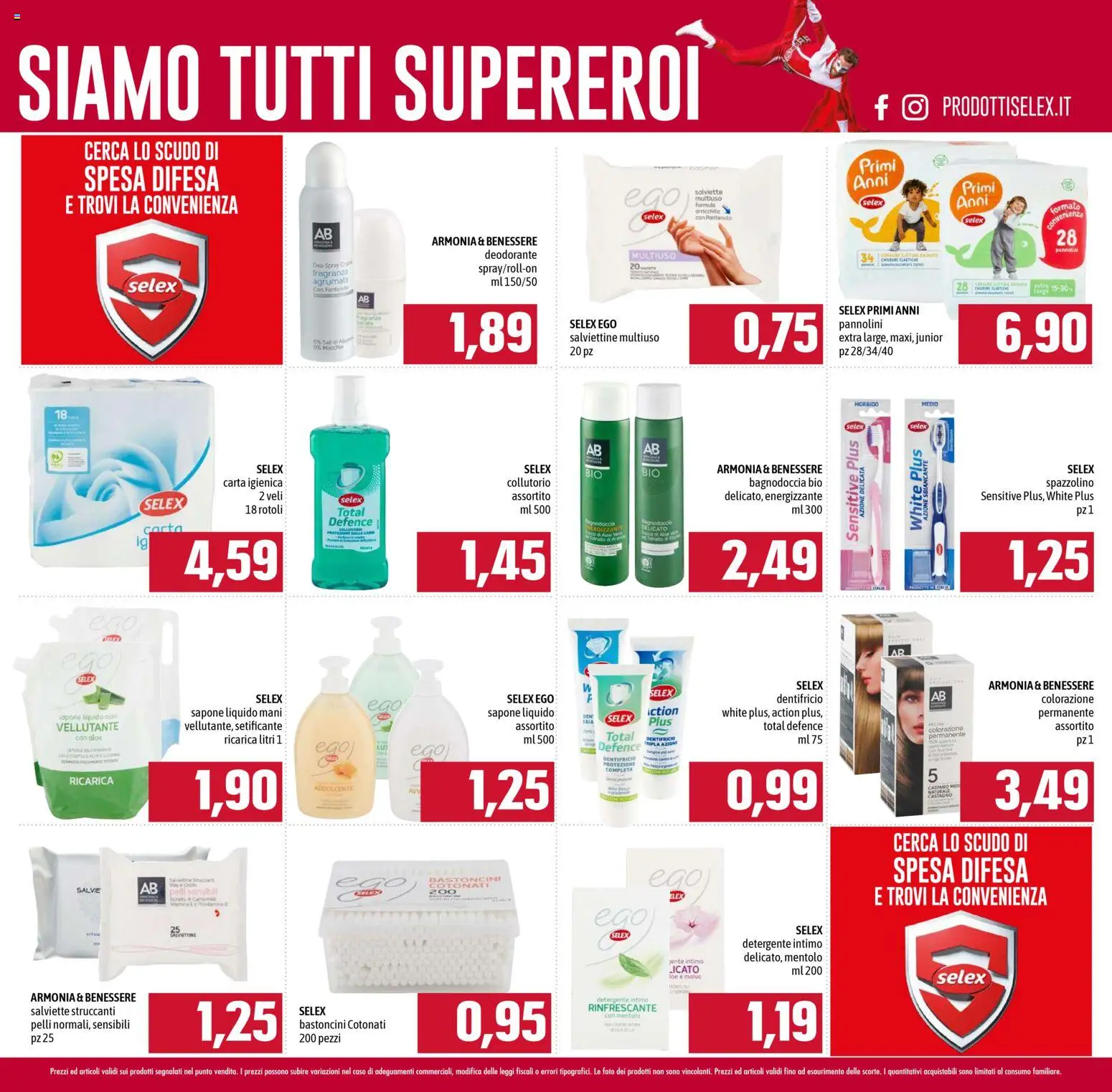 Volantino Emisfero del 13.11.2025 | Pagina: 34 | Prodotti: Carta igienica, Salviette struccanti, Detergente, Intimo