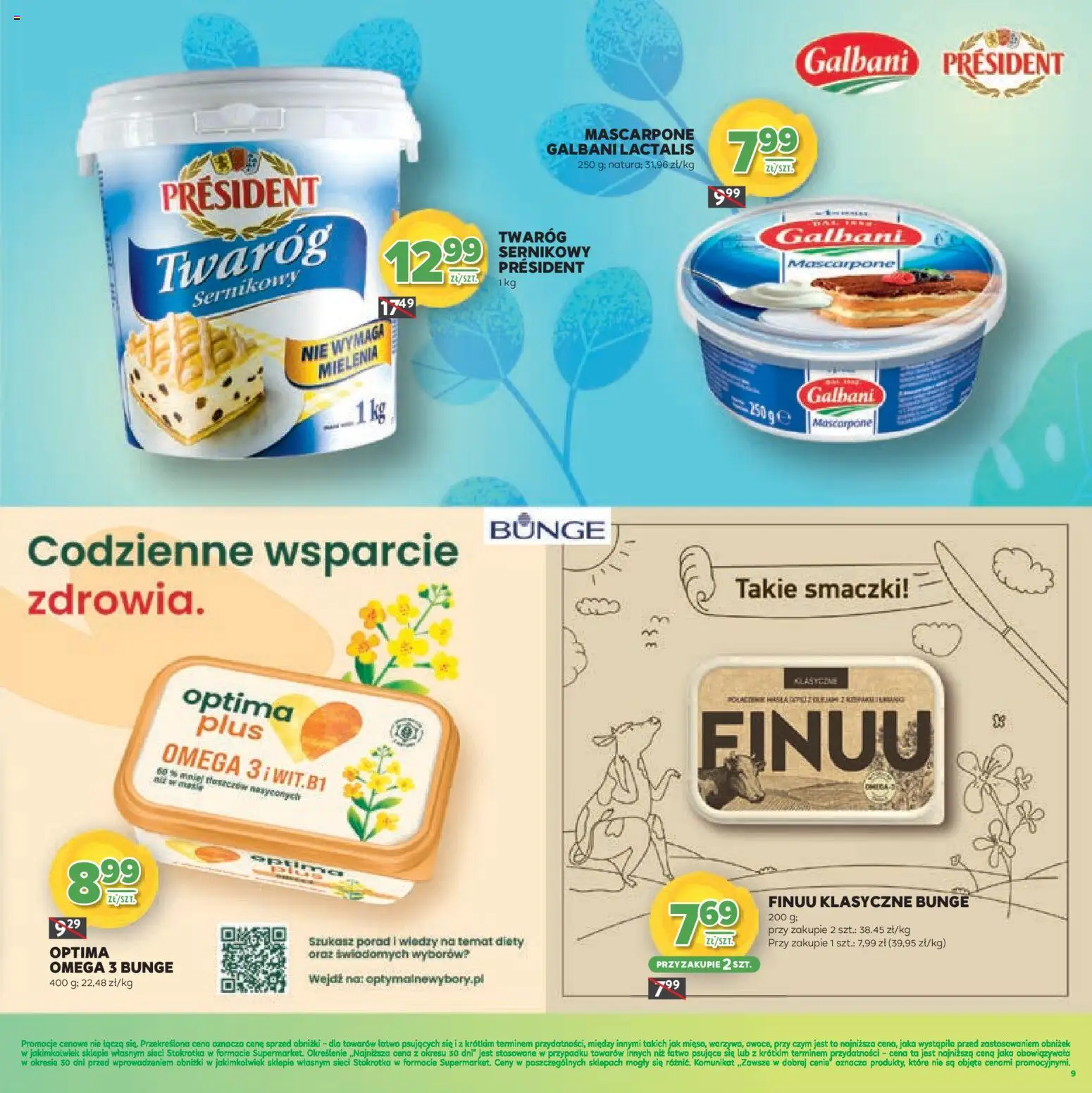 Stokrotka Gazetka - Wiosenne Inspiracje od 26.02.2026 | Strona: 9 | Produkty: Stokrotka, Mascarpone, Twaróg