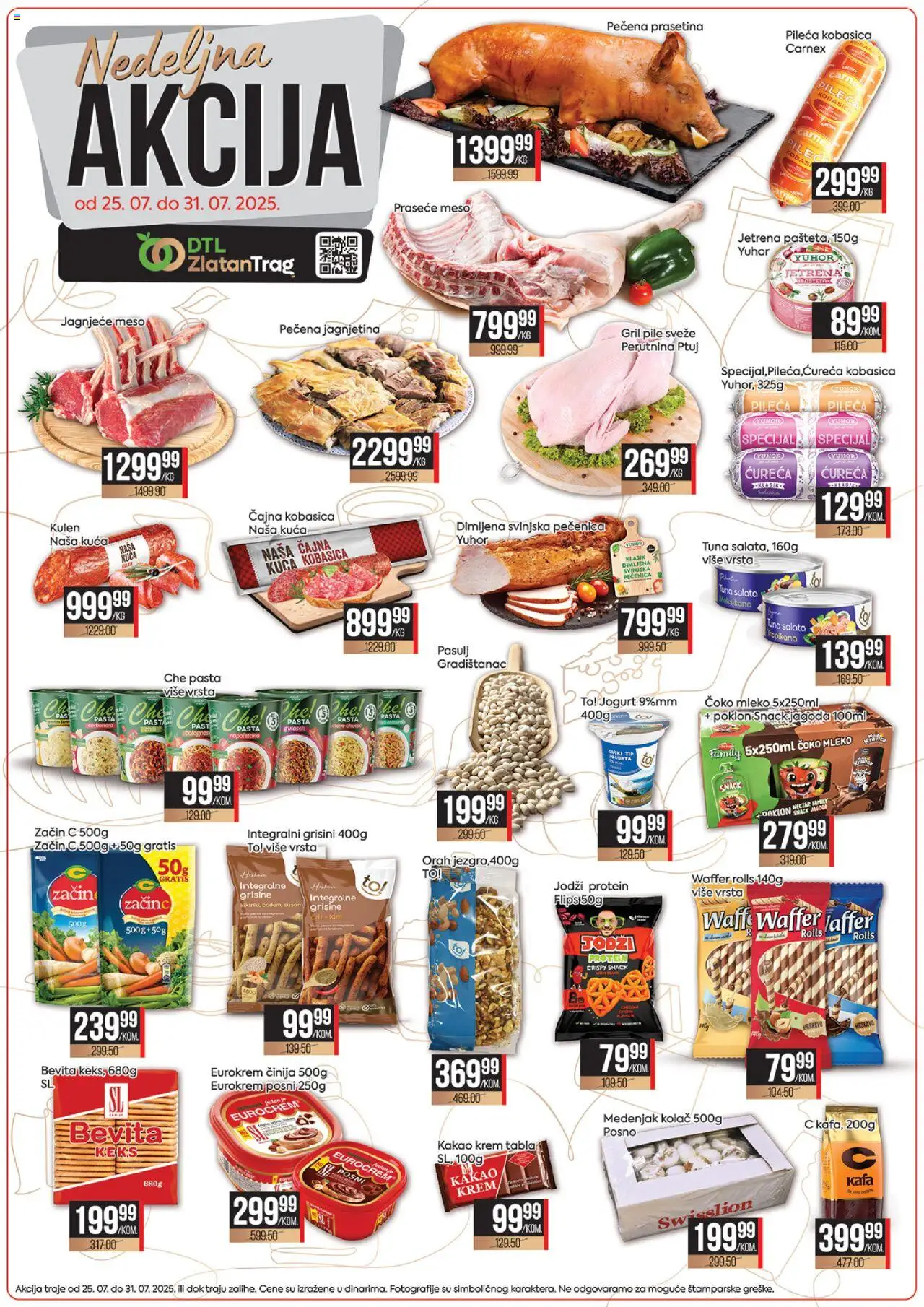 Zlatan Trag katalog - važi od 25.07.2025 | Strana: 1 | Proizvode: Pasulj, Eurocrem, Jogurt, Kafa