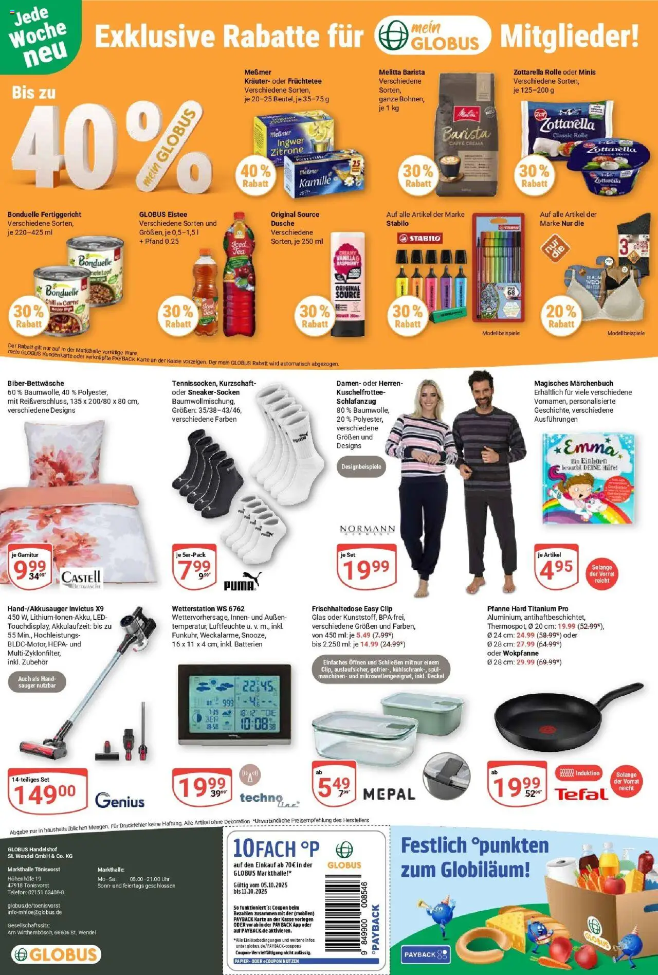 Globus prospekt Tönisvorst	 – gültig ab 06.10.2025 | Seite: 27 | Produkte: Wetterstation, Melitta, Dusche, Uhr