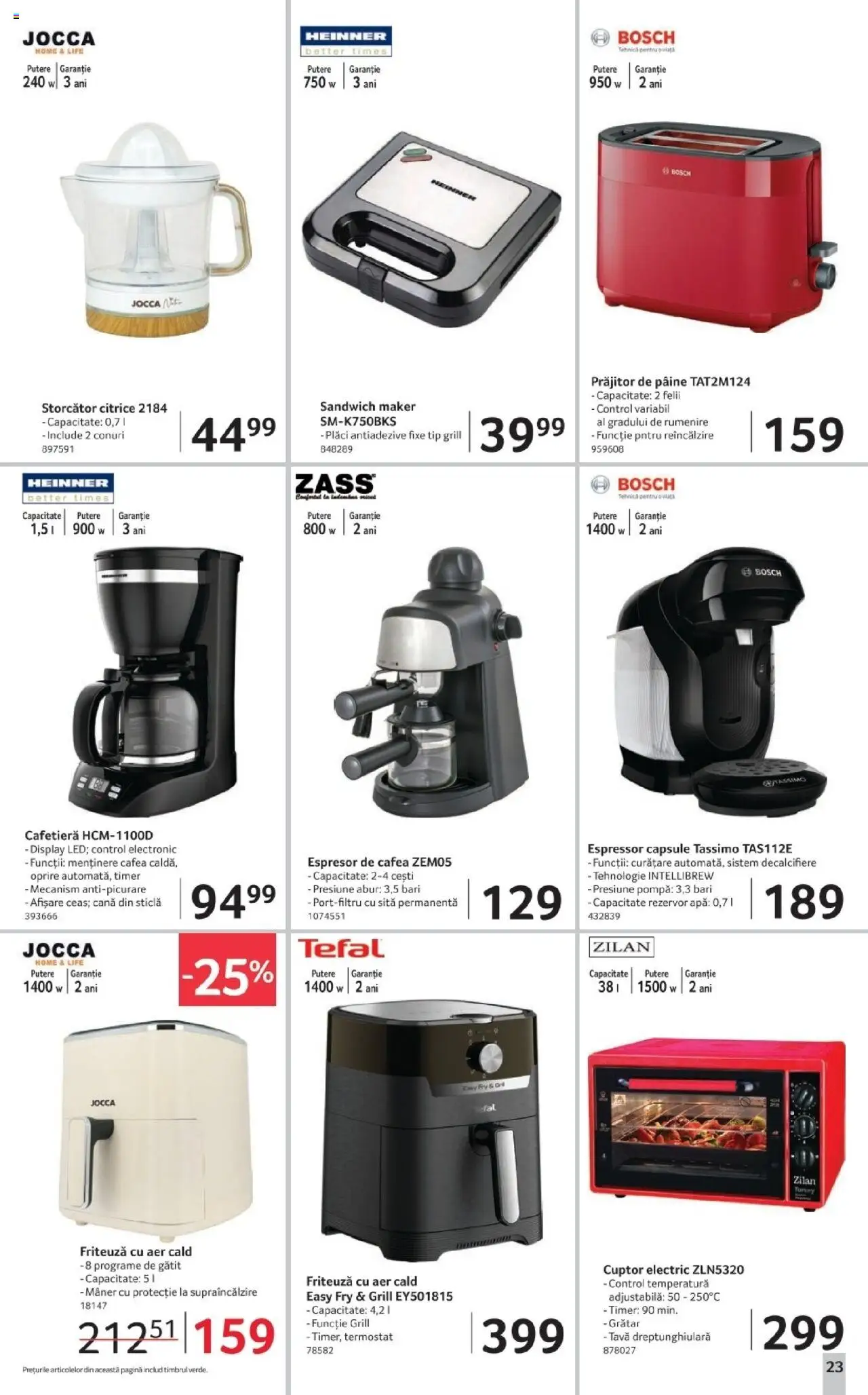 Noul catalog Selgros – valabil de la 17.10.2025 | Pagină: 23 | Produse: Espressor, Cafetieră, Grătar, Cafea
