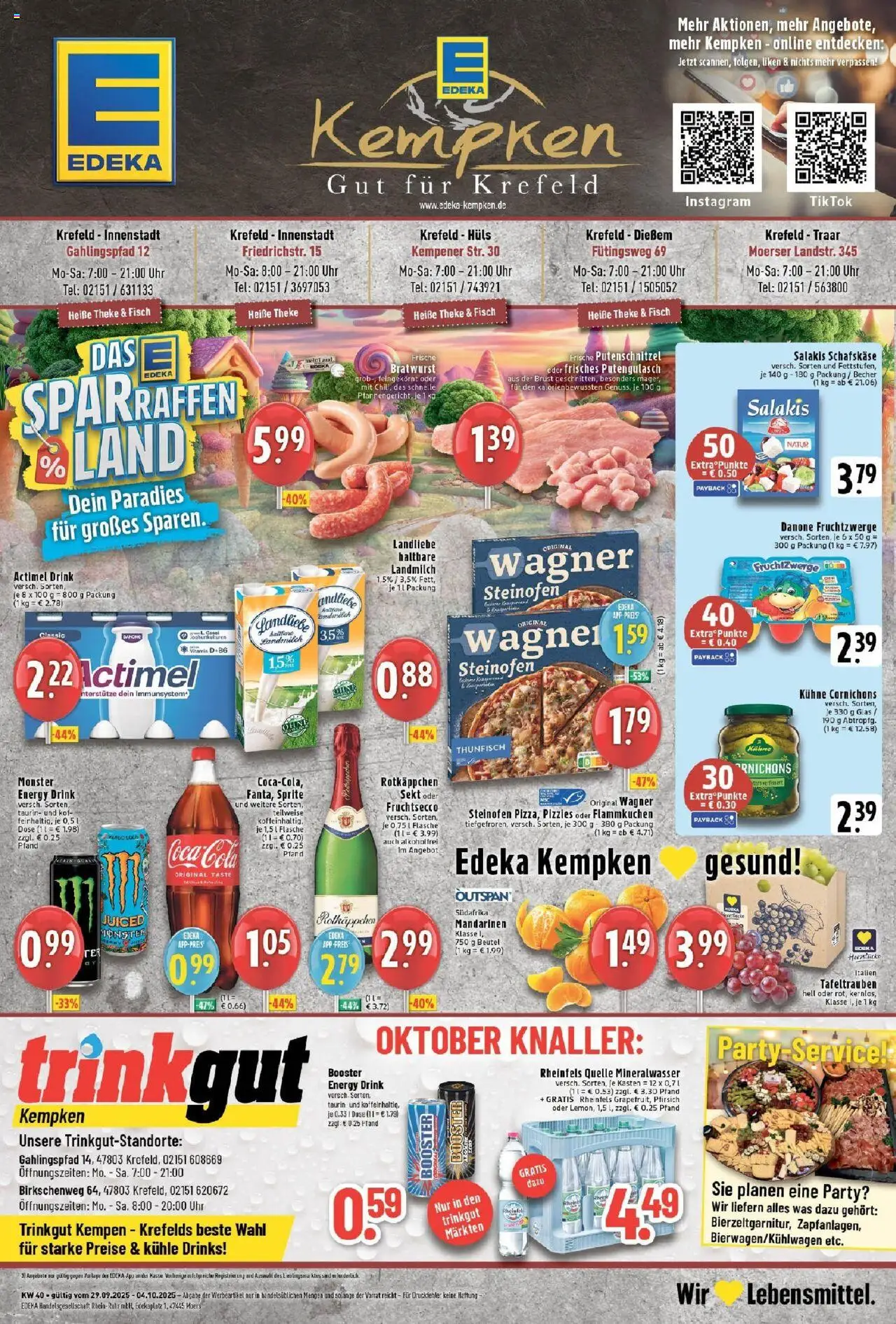 Edeka prospekt Krefeld	 – gültig ab 28.09.2025 | Seite: 1 | Produkte: Sprite, Theke, Sekt, Fruchtsecco