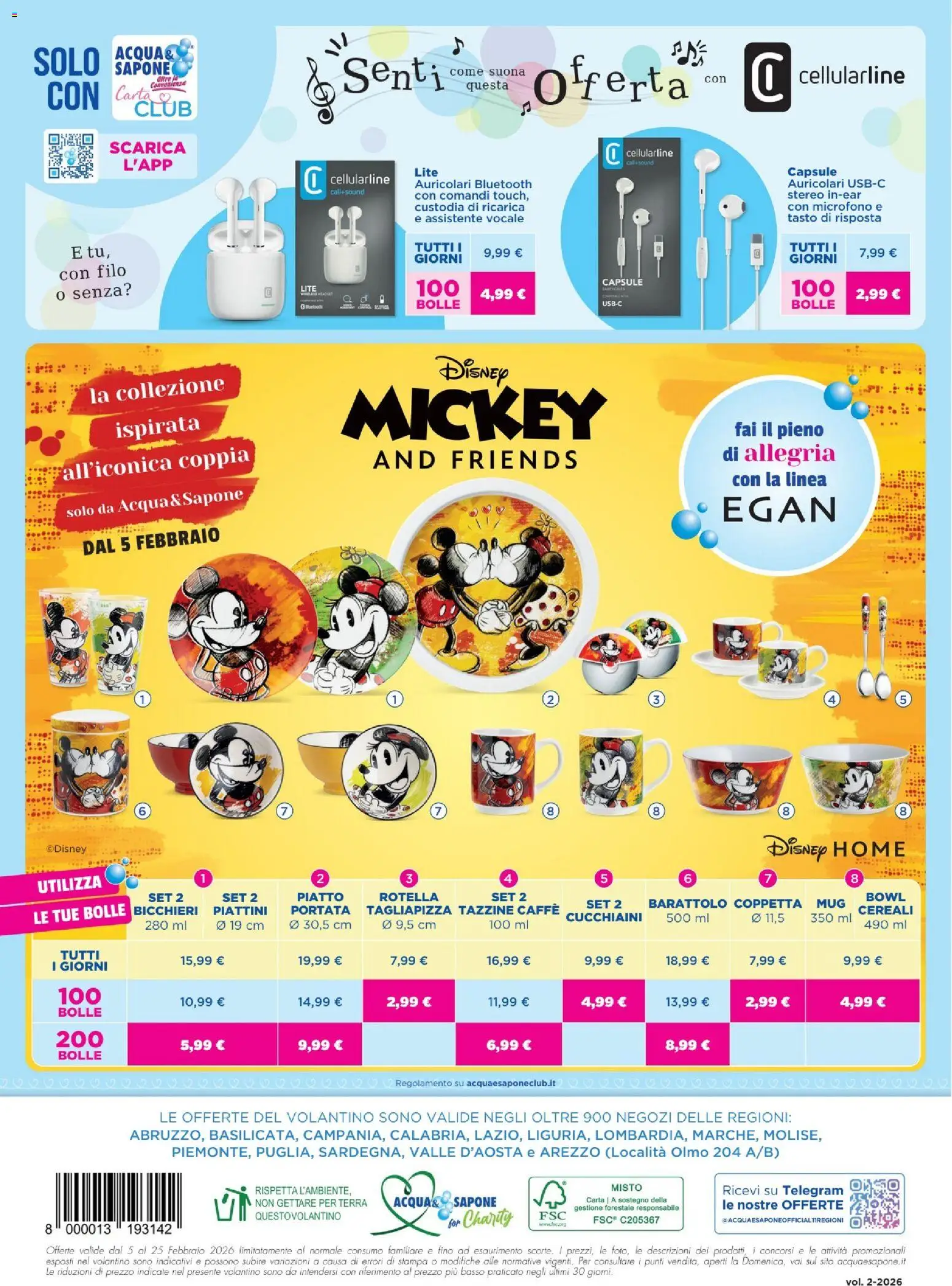 Volantino Acqua e Sapone del 05.02.2026 | Pagina: 16 | Prodotti: Auricolari, Acqua, Stampa, Terra