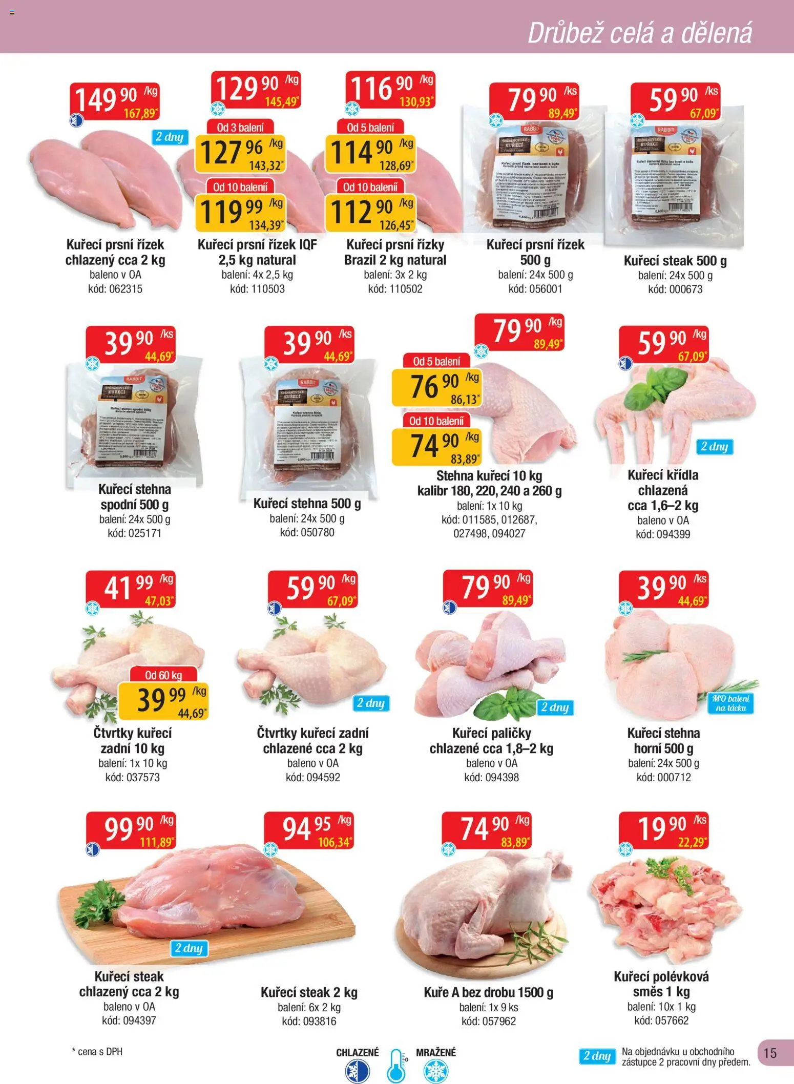 Astur & Qanto leták - Velkoobchod fresh 03/2026 od 01.03.2026 | Strana: 15 | Produkty: Kuřecí prsní řízky, Kuřecí Křídla, Kuře, Kuřecí stehna