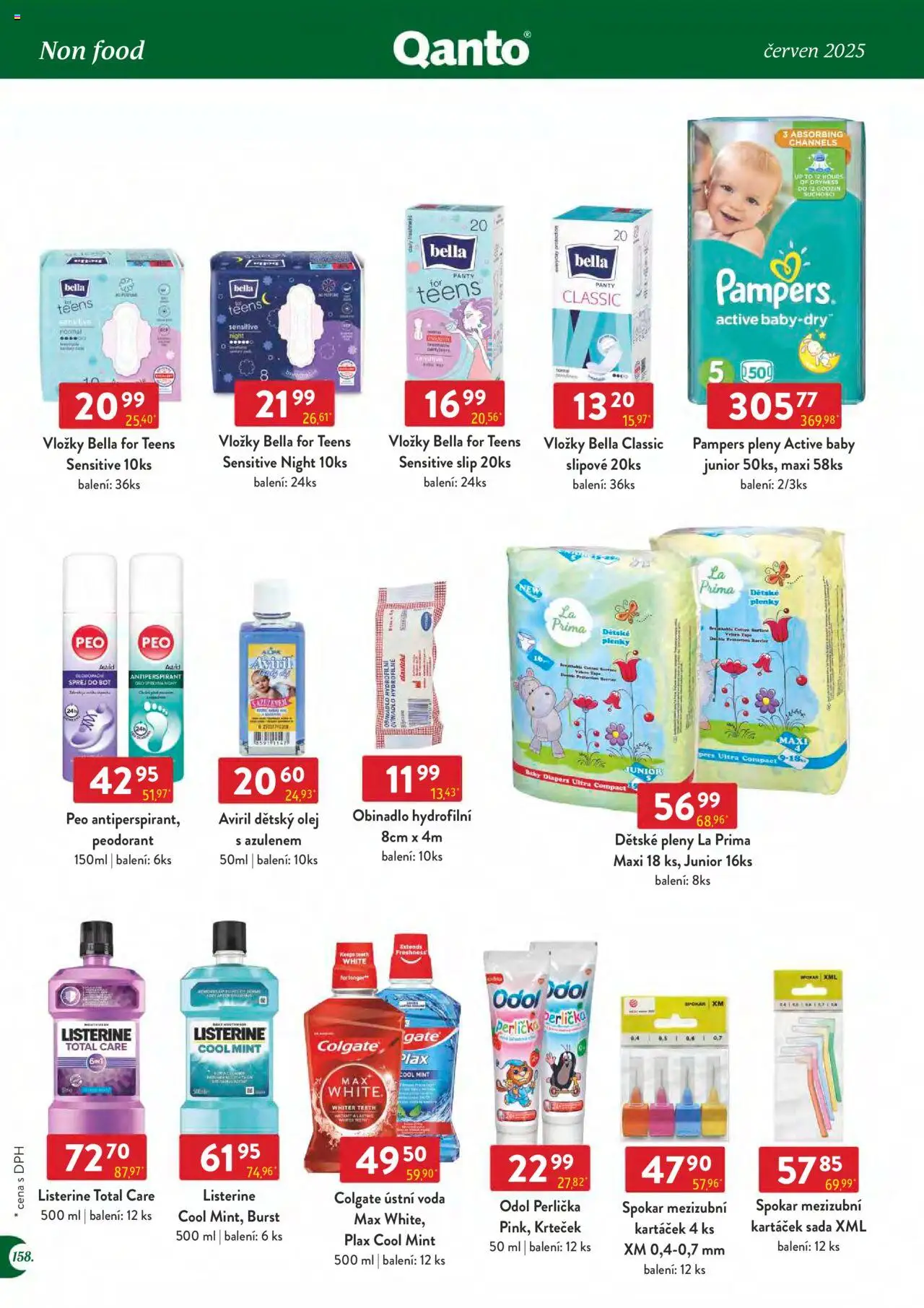 Astur & Qanto leták - Velkoobchod 06/2025 od 01.06.2025 | Strana: 158 | Produkty: Antiperspirant, Ústní voda, Voda, Pleny