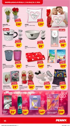 Náhled letáku Penny Market leták - Čtvrtečník od 04.02.2026 | Strana: 11 | Produkty: Deka, Barvy, Sklenice na víno, Sklenice
