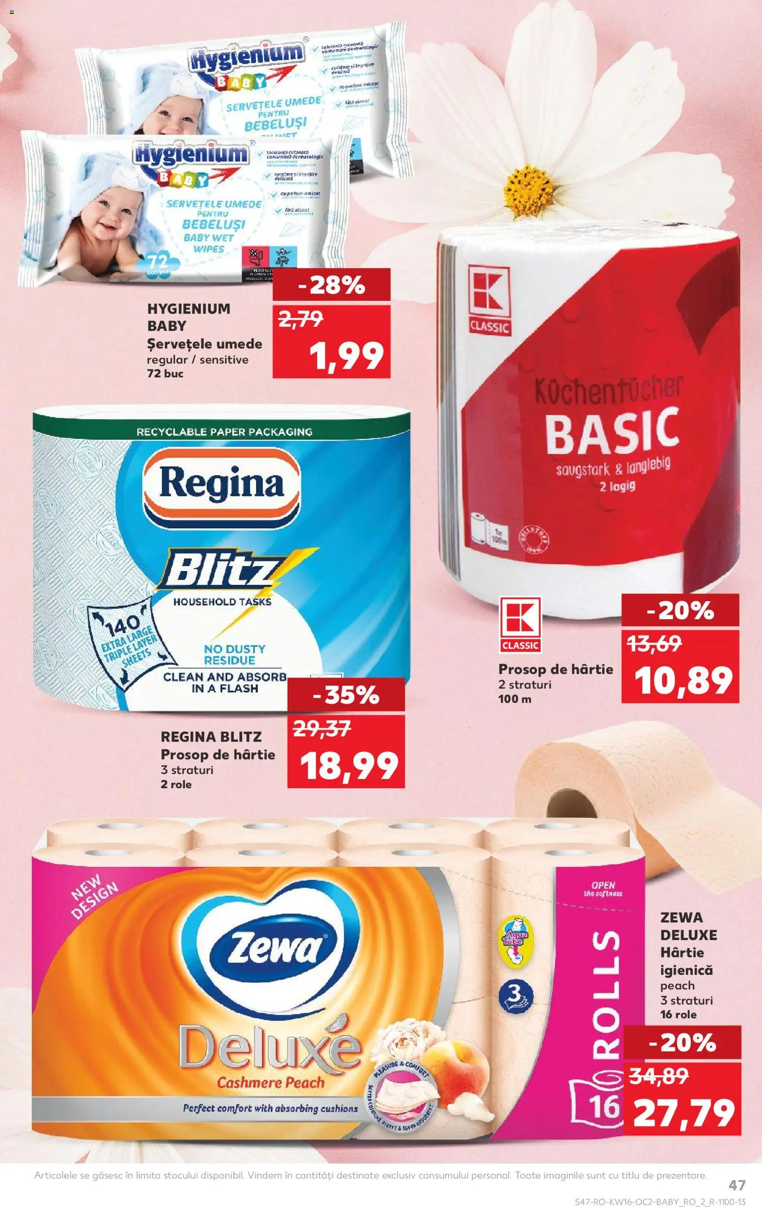 Noul catalog Kaufland – valabil de la 15.04.2026 | Pagină: 47 | Produse: Pomelo, Role, Șervețele umede