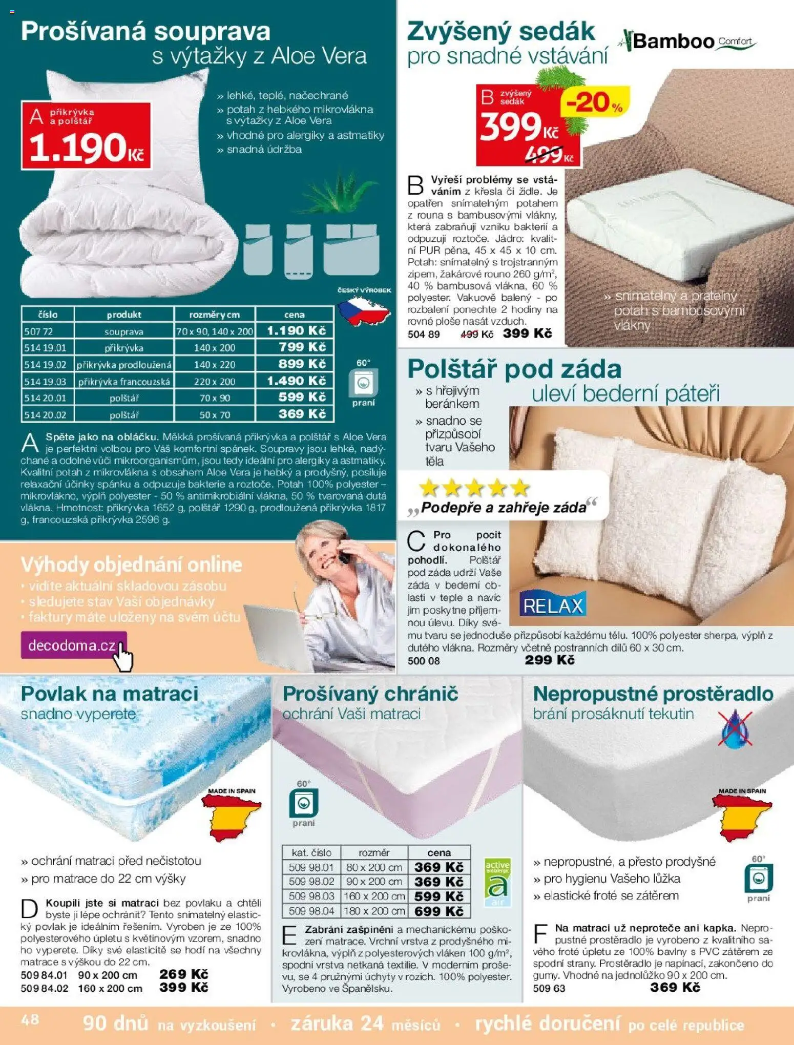 Decodoma leták od 18.11.2025 | Strana: 35 | Produkty: Hodiny, Aloe vera, Polštář, Prostěradlo