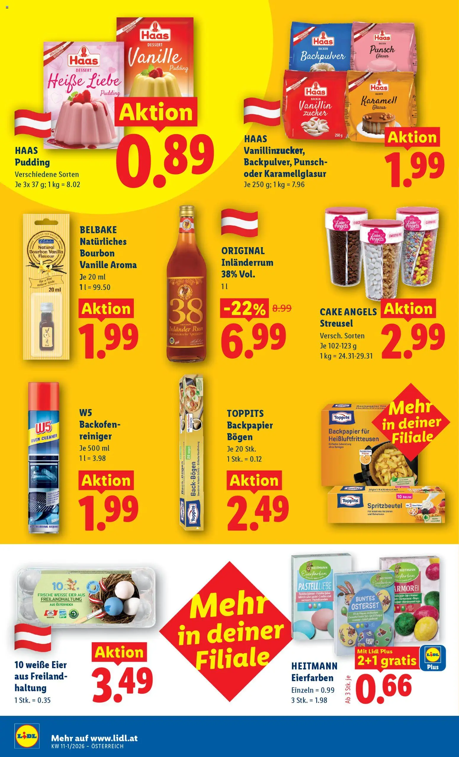 Lidl Flugblatt - Oberpullendorf, Güssing, Oberwart gültig ab 05.03.2026 | Seite: 45 | Produkte: Zucker, Eier, Bourbon