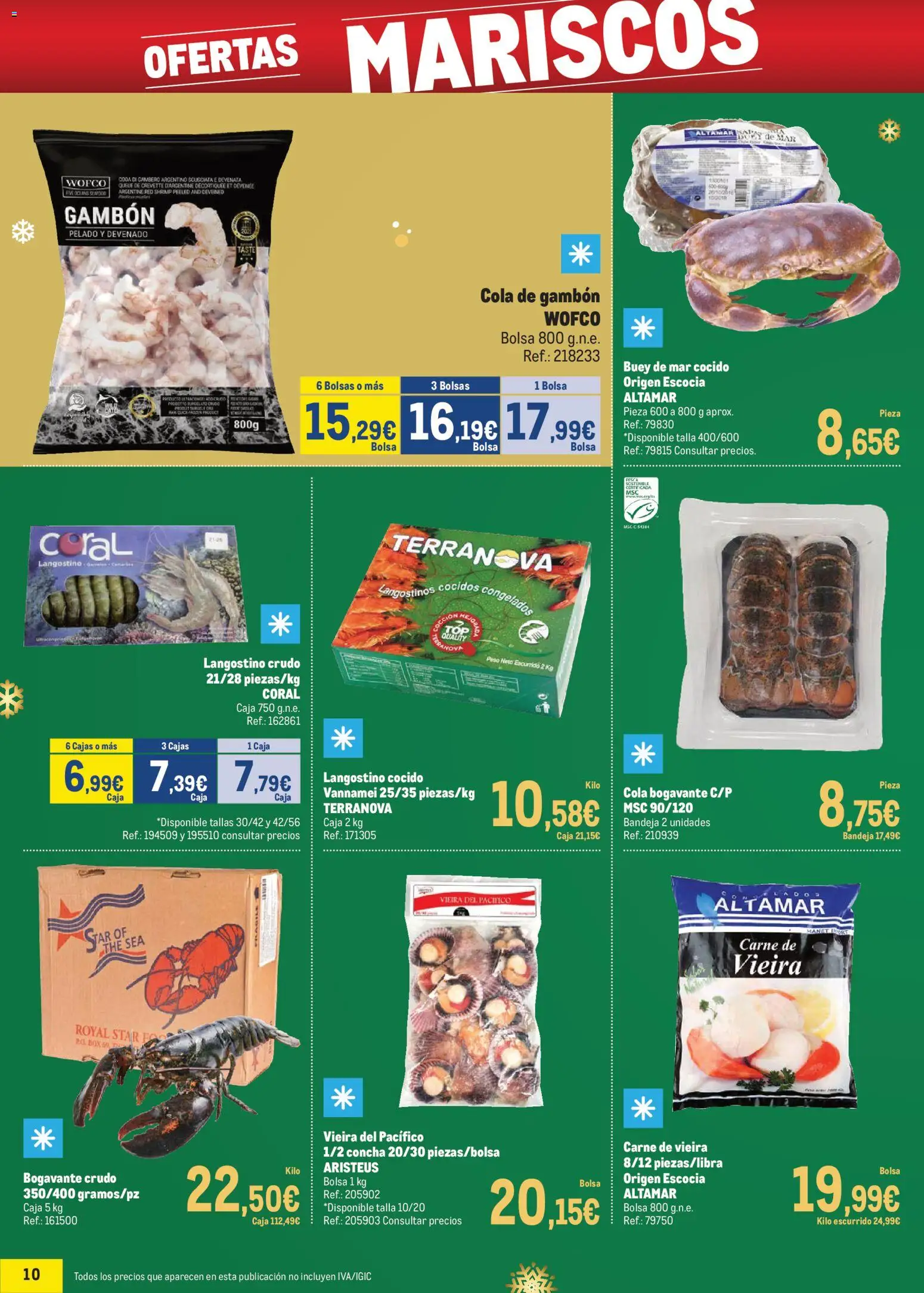 Makro - Precios Especial Levante │ válido desde el 09.12.2025 | Página: 10 | Productos: Bolsa, Peso, Bandeja, Langostino