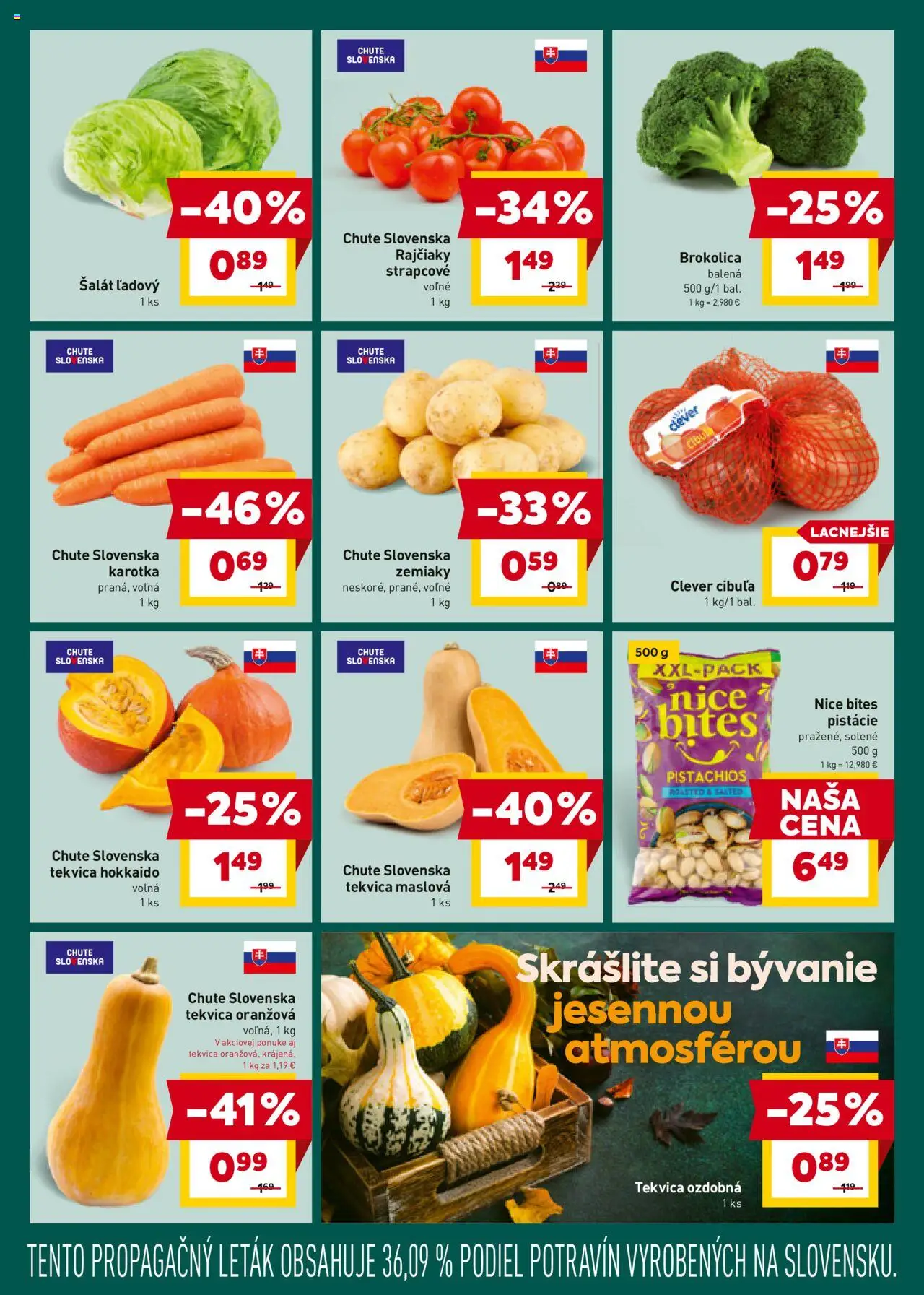 Nové Billa akcie – leták je platný od 24.09.2025 | Strana: 7 | Produkty: Brokolica, Šalát, Zemiaky, Pistácie