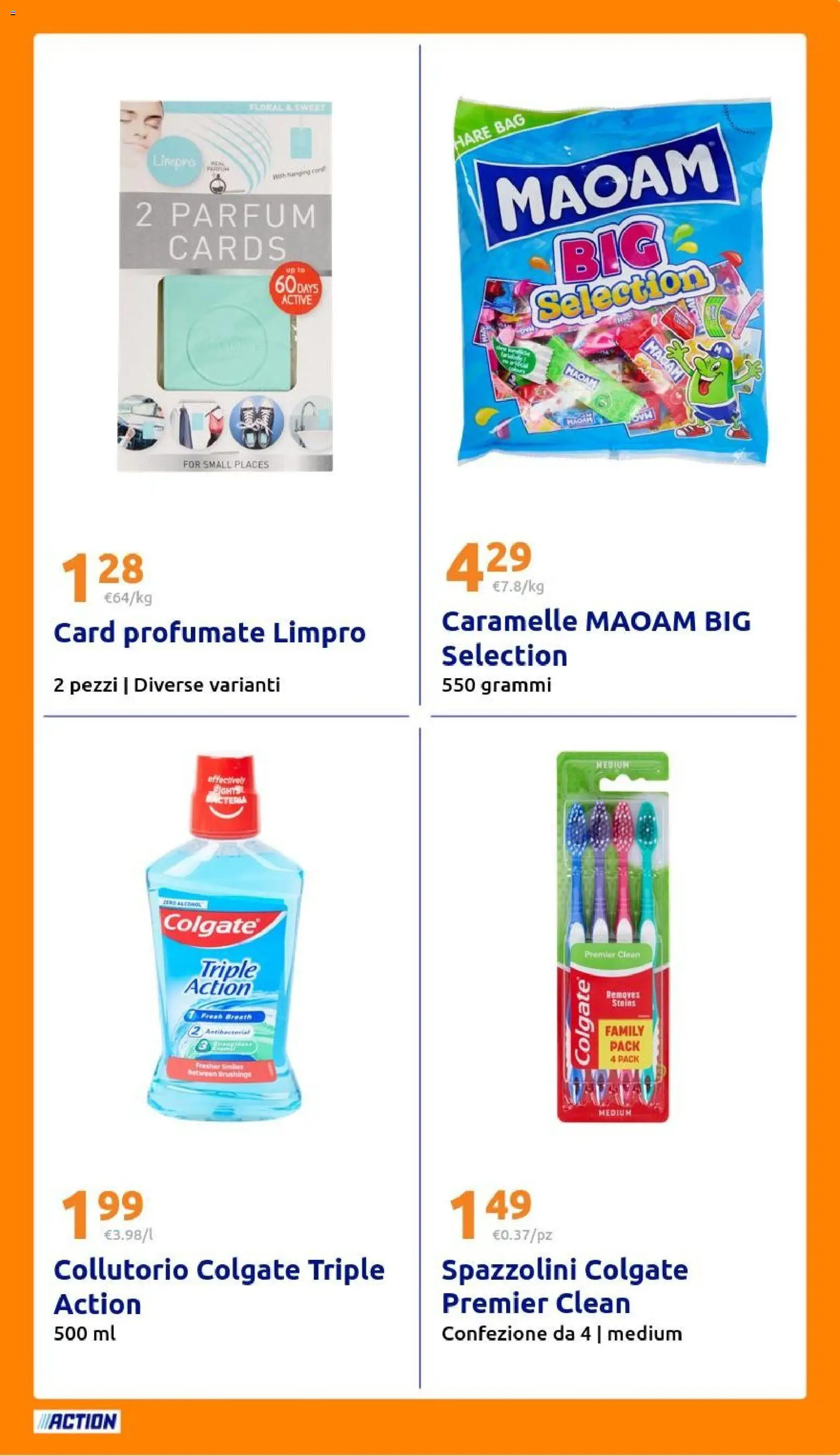 Volantino Action del 18.03.2026 | Pagina: 19 | Prodotti: Collutorio, Caramelle, The