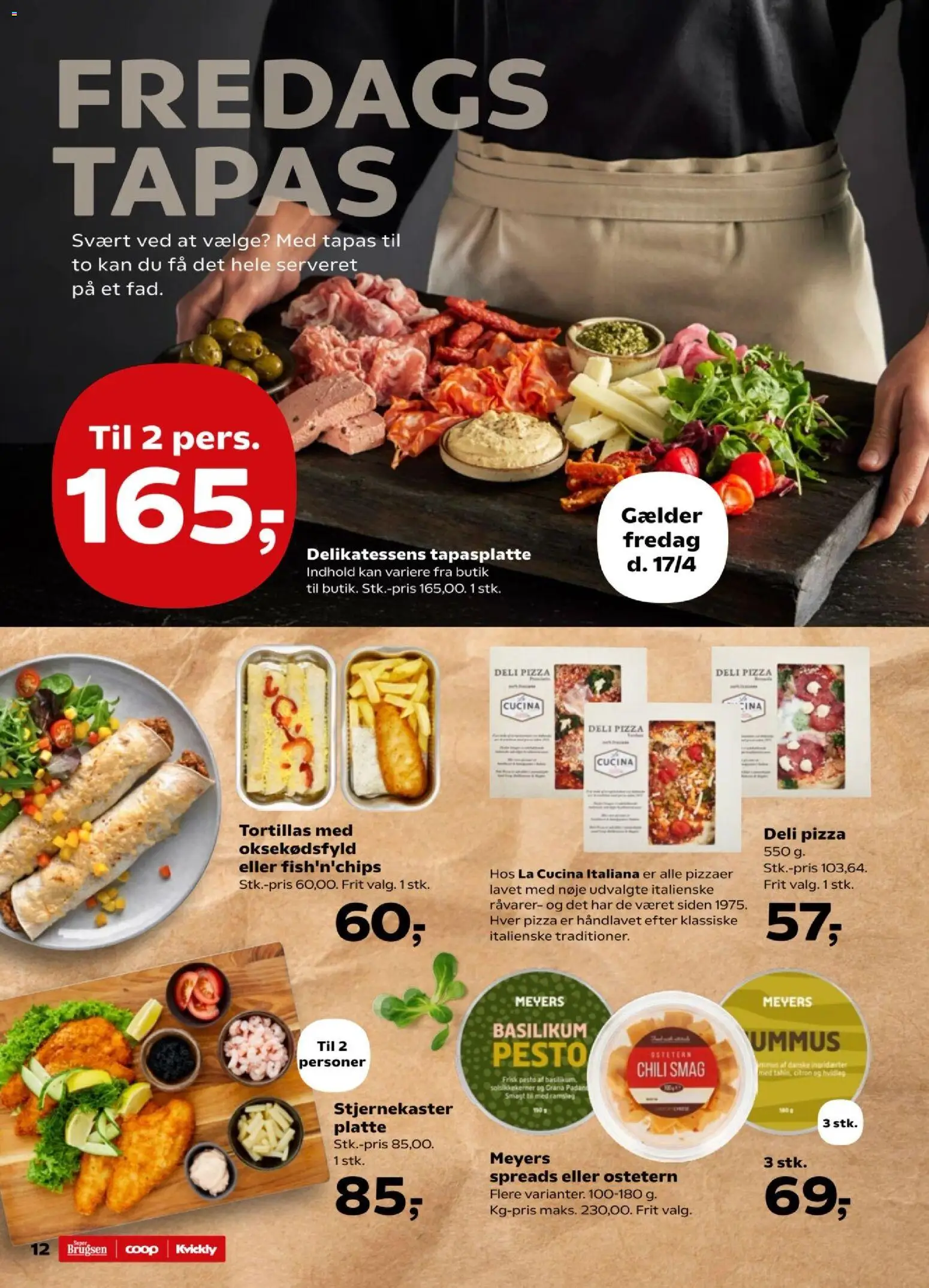 Kvickly tilbudsavis – gyldig fra 17.04.2026 | Side: 12 | Produkter: Pizza, Pesto, Basilikum