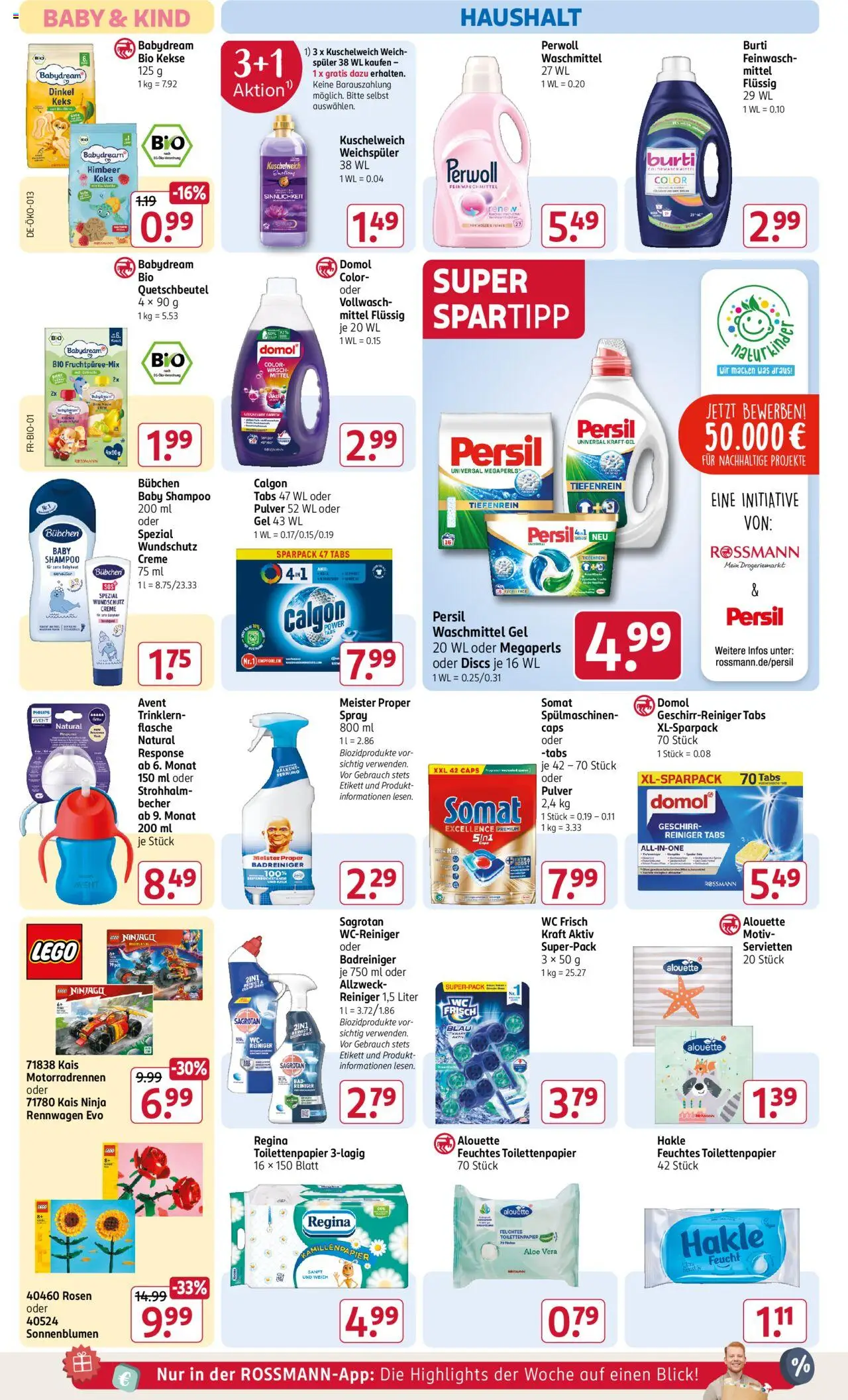 Rossmann Prospekt 	 - gültig ab dem 04.08.2025 | Seite: 16 | Produkte: Shampoo, Getreide, Toilettenpapier, Feuchtes Toilettenpapier