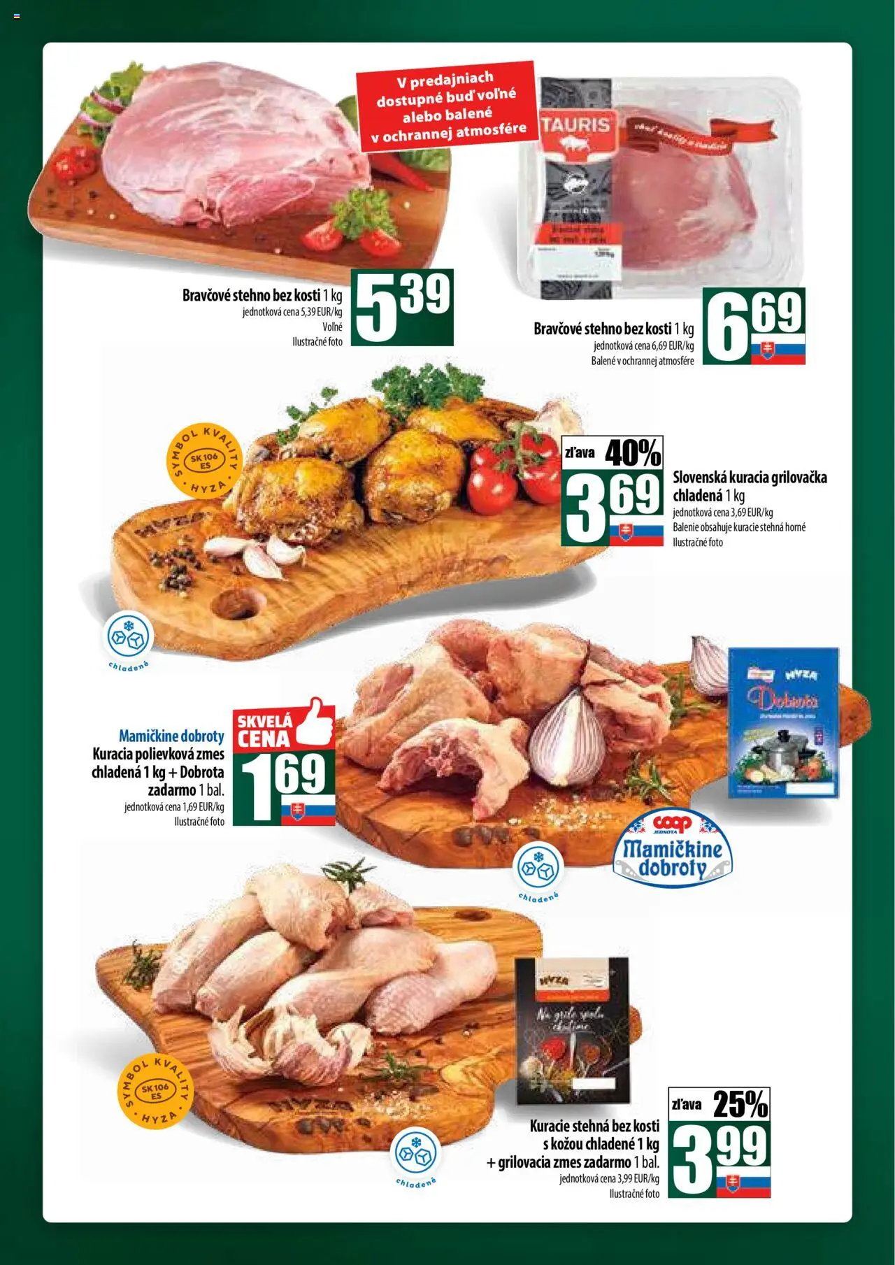 COOP Jednota široká ponuka │ platný od 14.08.2025 | Strana: 10 | Produkty: Bravčové stehno, Kuracie stehná