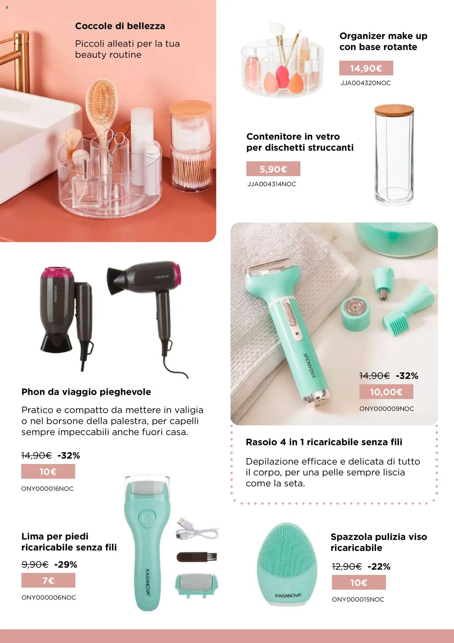 Volantino Kasanova del 20.03.2026 | Pagina: 24 | Prodotti: Dischetti struccanti, Lima, Valigia, Borsone