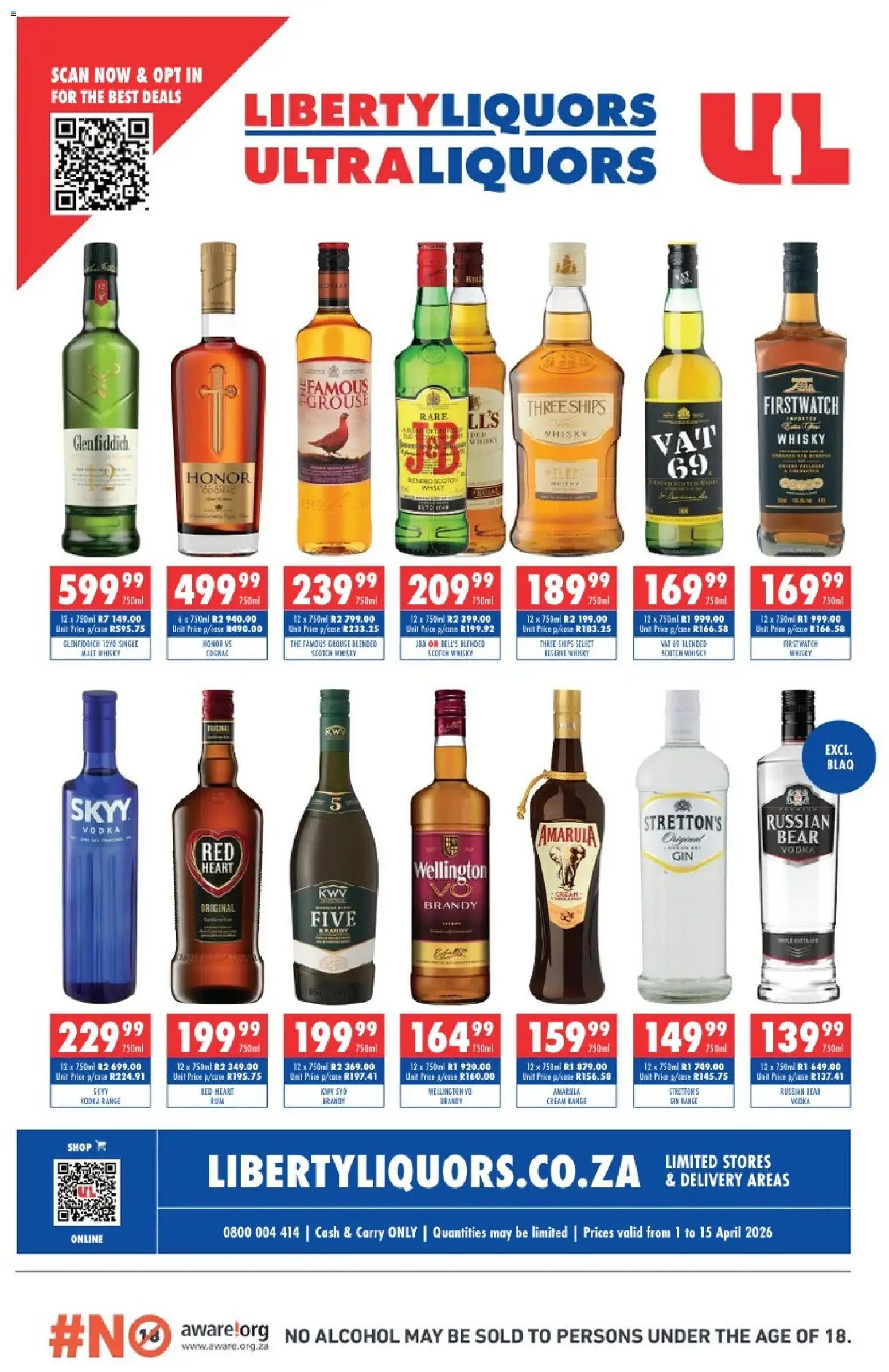 New Ultra Liquors catalogue – valid from 01.04.2026 | Page: 1
